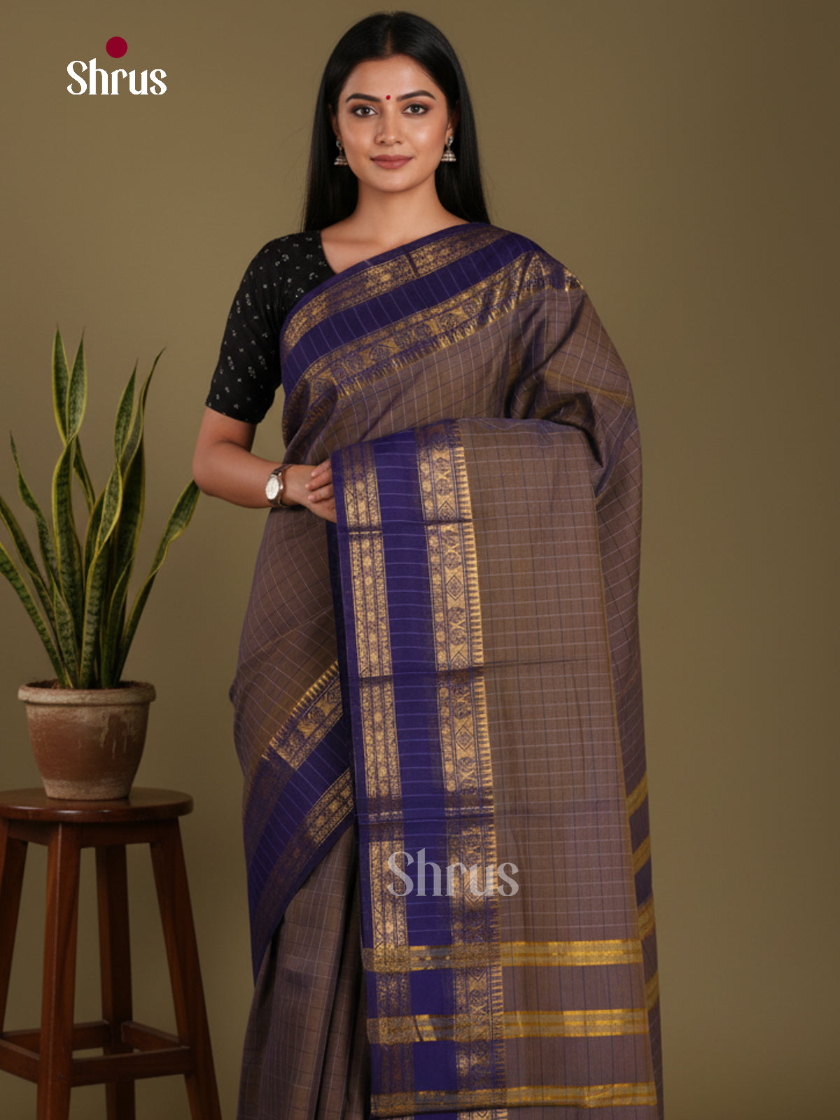 DKS28119 - Chettinad Mix Cotton-Without Blouse Saree