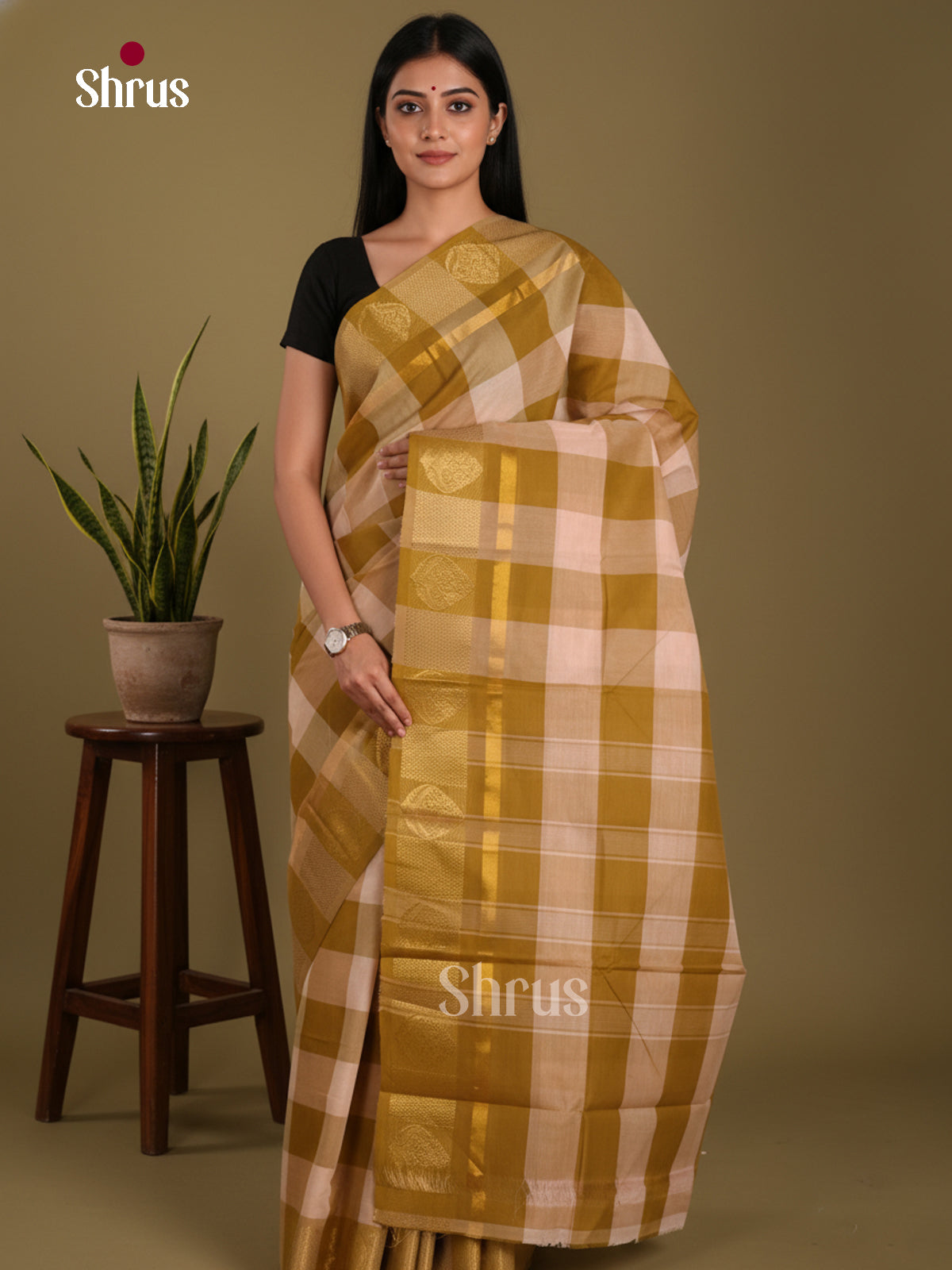 DKS28124 - Chettinad Mix Cotton-Without Blouse Saree