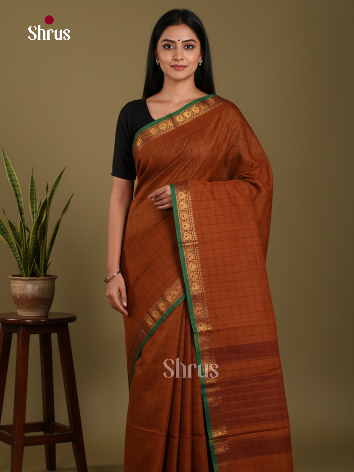 DKS28137 - Chettinad Mix Cotton-Without Blouse Saree