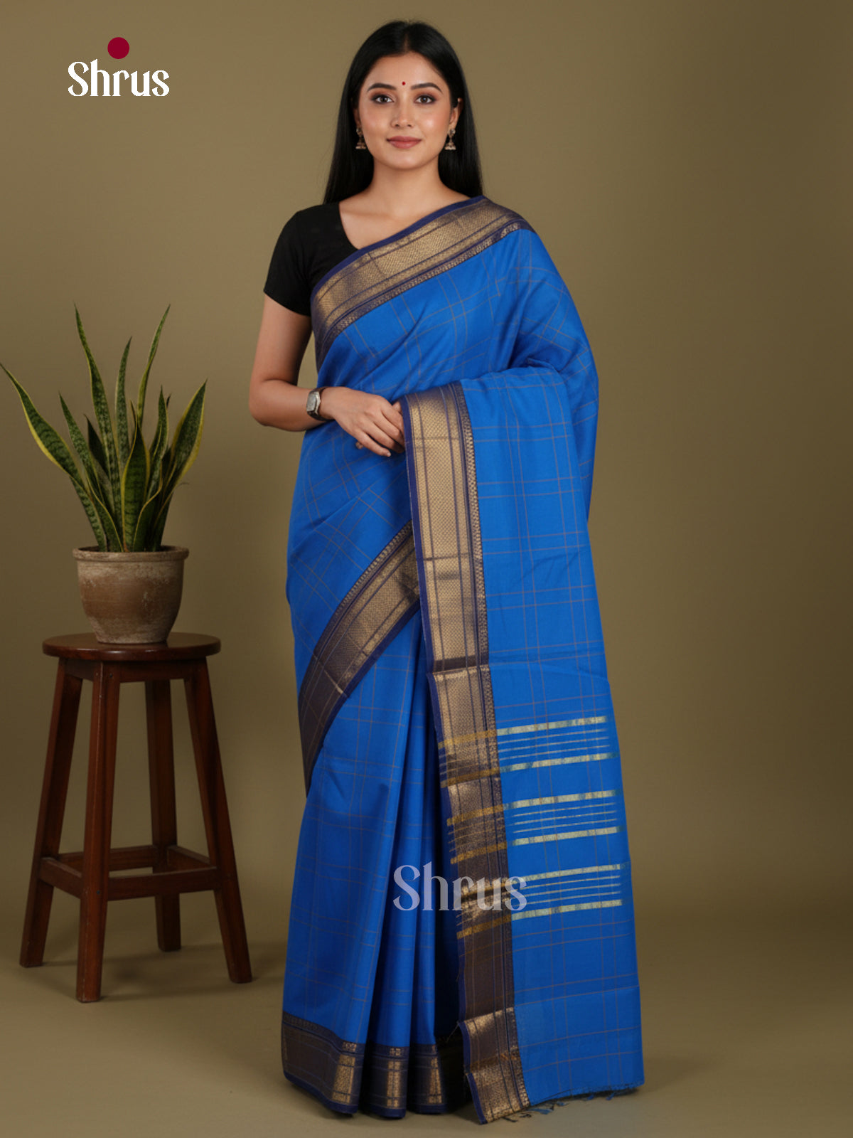 DKS28138 - Chettinad Mix Cotton-Without Blouse Saree