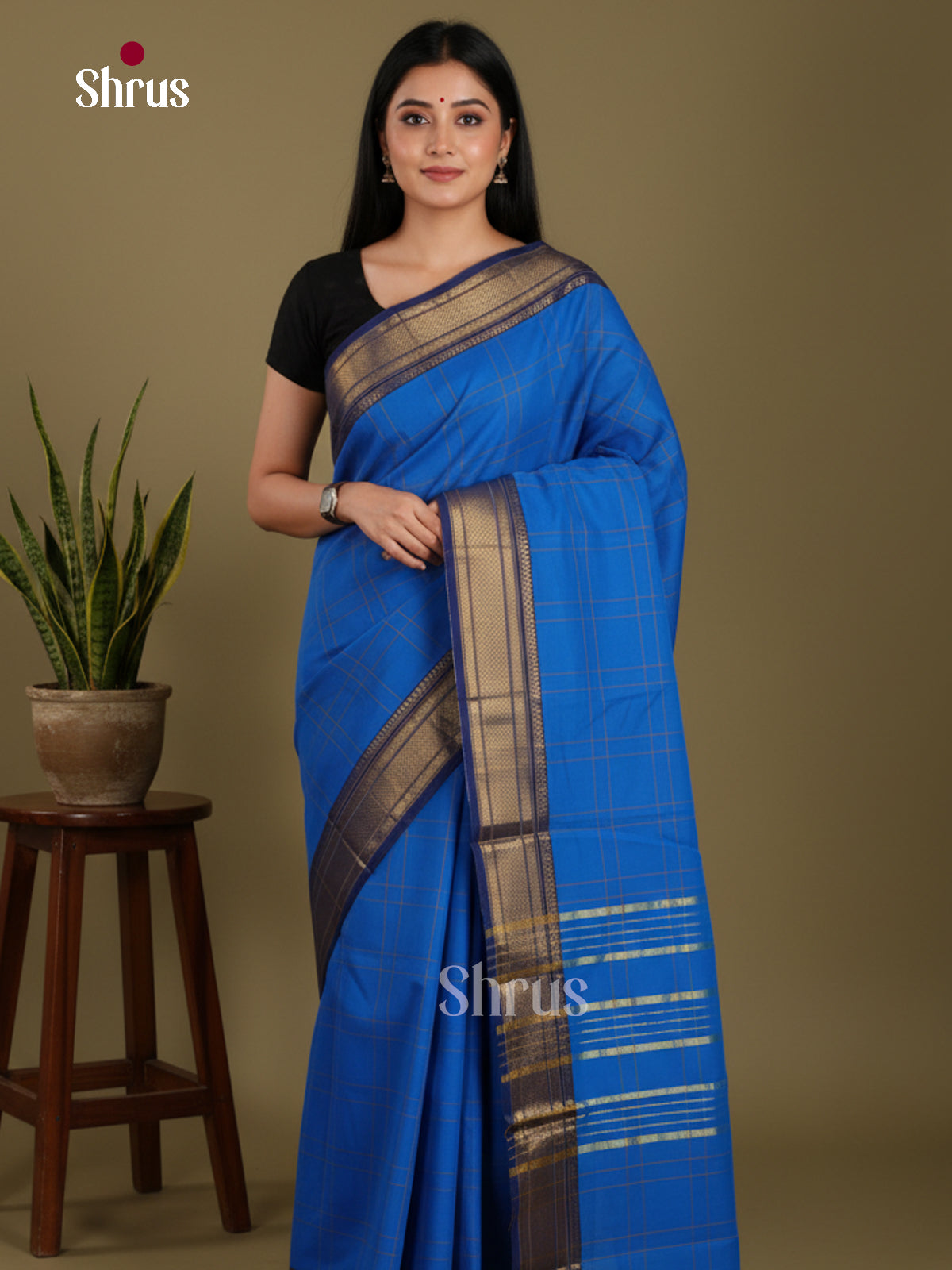 DKS28138 - Chettinad Mix Cotton-Without Blouse Saree