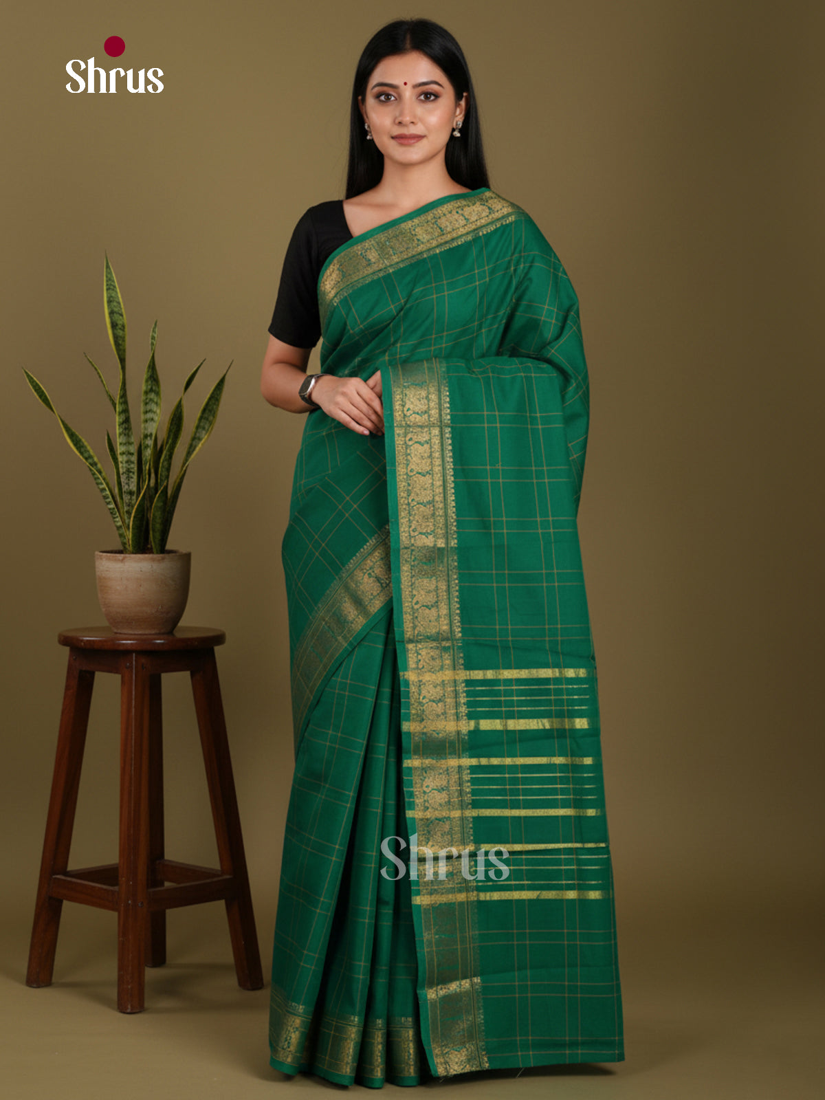 DKS28141 - Chettinad Mix Cotton-Without Blouse Saree