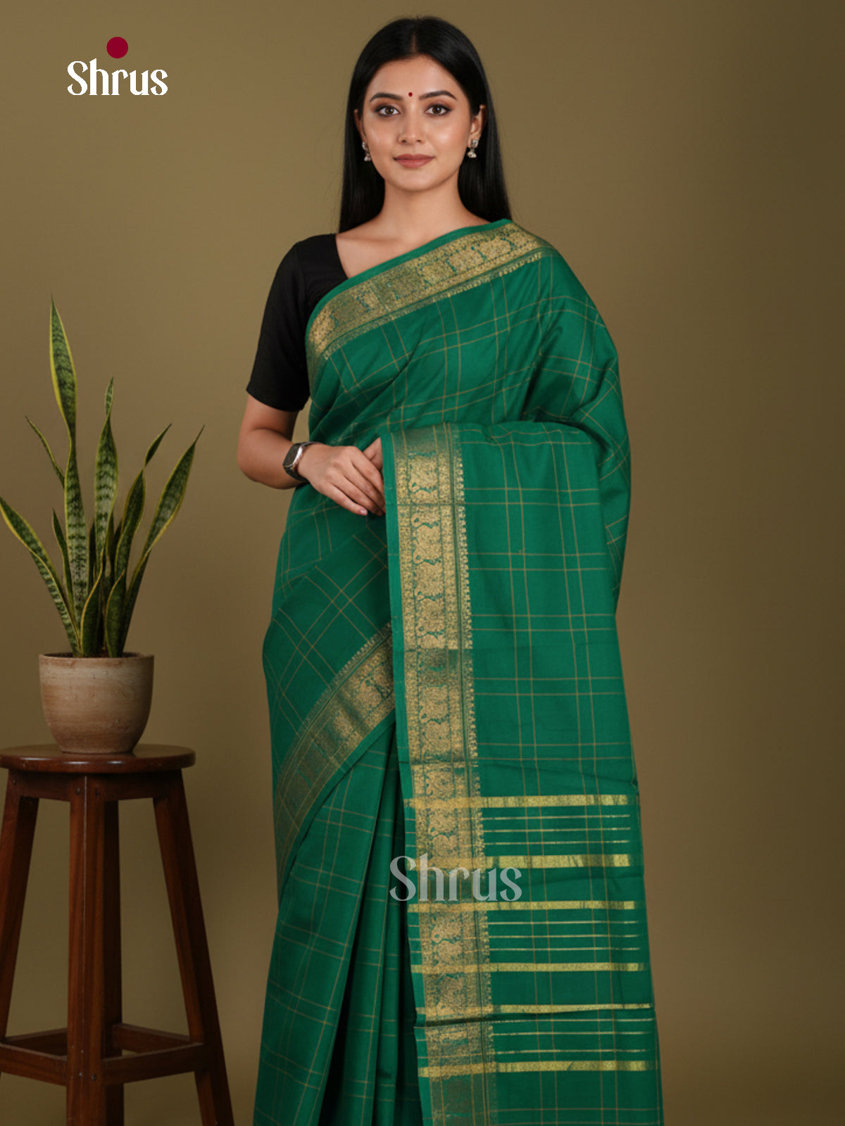 DKS28141 - Chettinad Mix Cotton-Without Blouse Saree