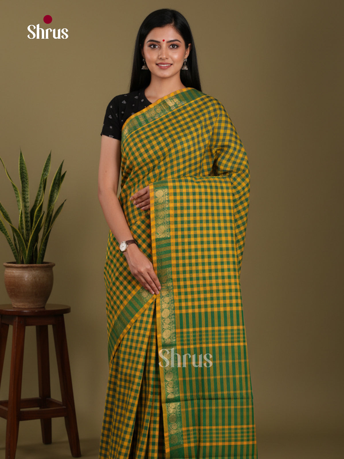 DKS28145 - Chettinad Mix Cotton-Without Blouse Saree