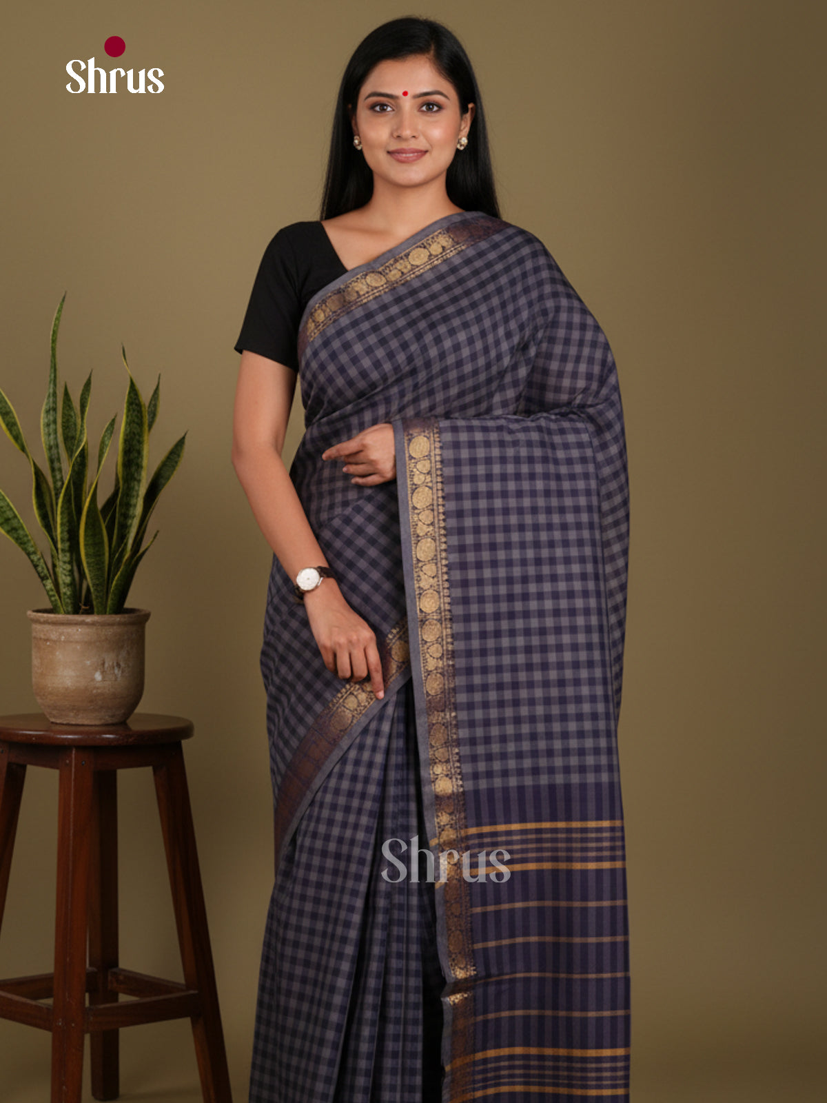 DKS28156 - Chettinad Mix Cotton-Without Blouse Saree