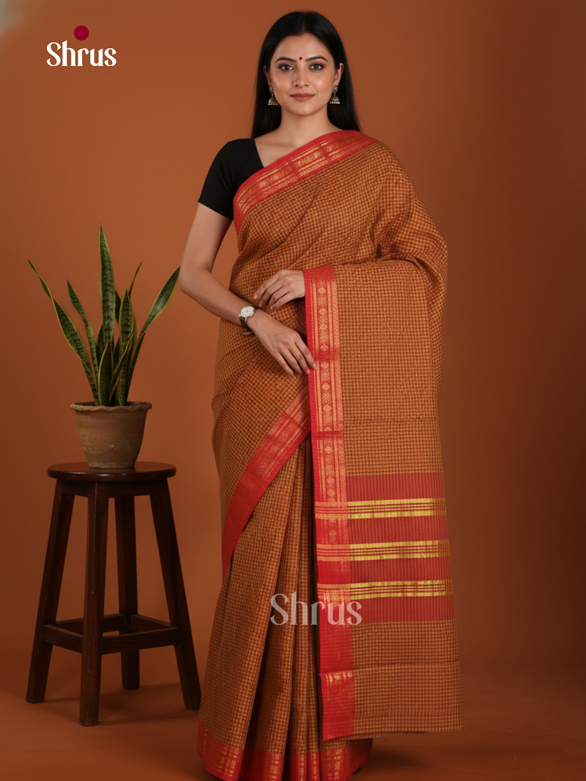 DKS28158 - Chettinad Mix Cotton-Without Blouse Saree