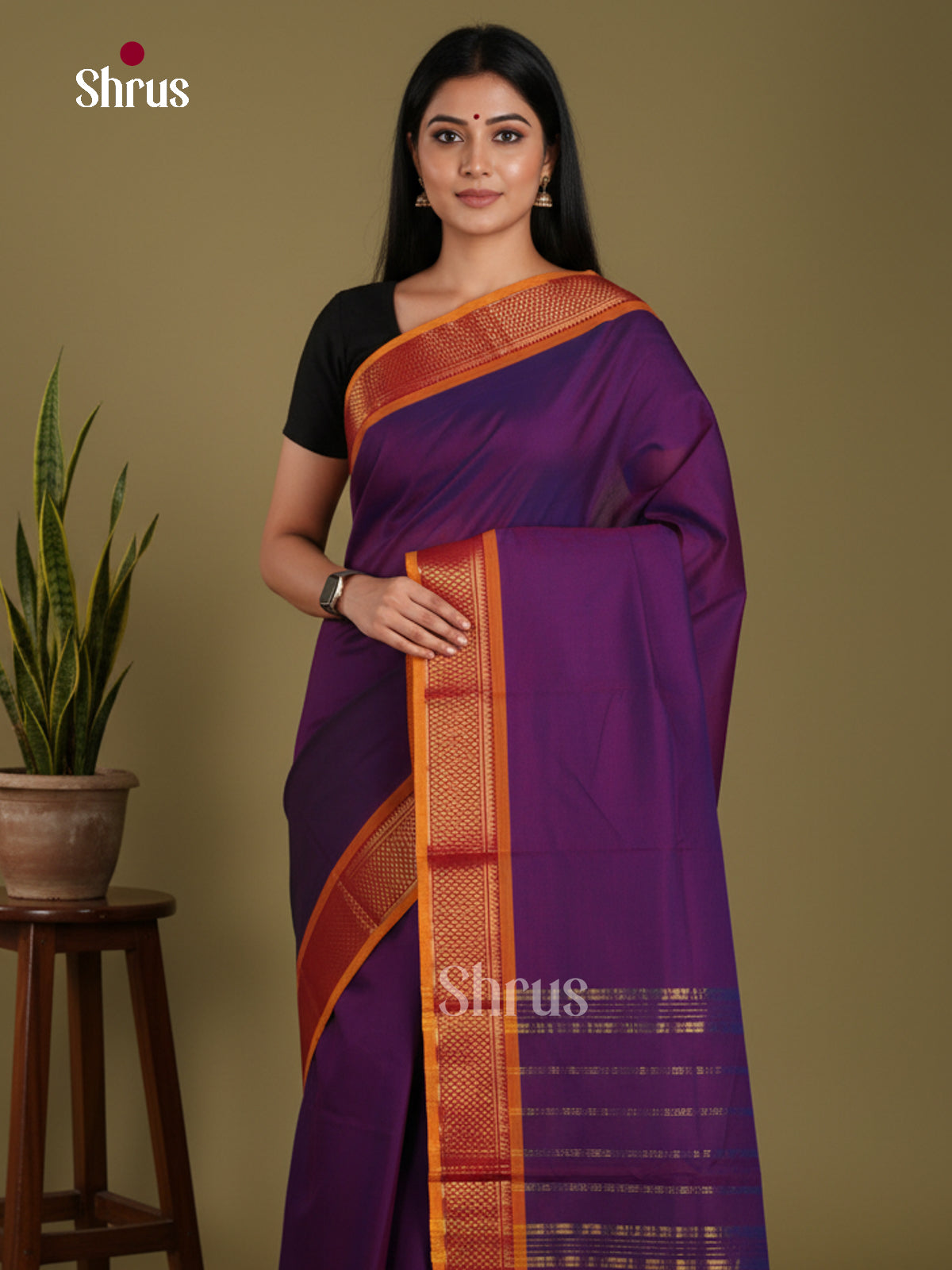 DKS28170 - Chettinad Mix Cotton-Without Blouse Saree
