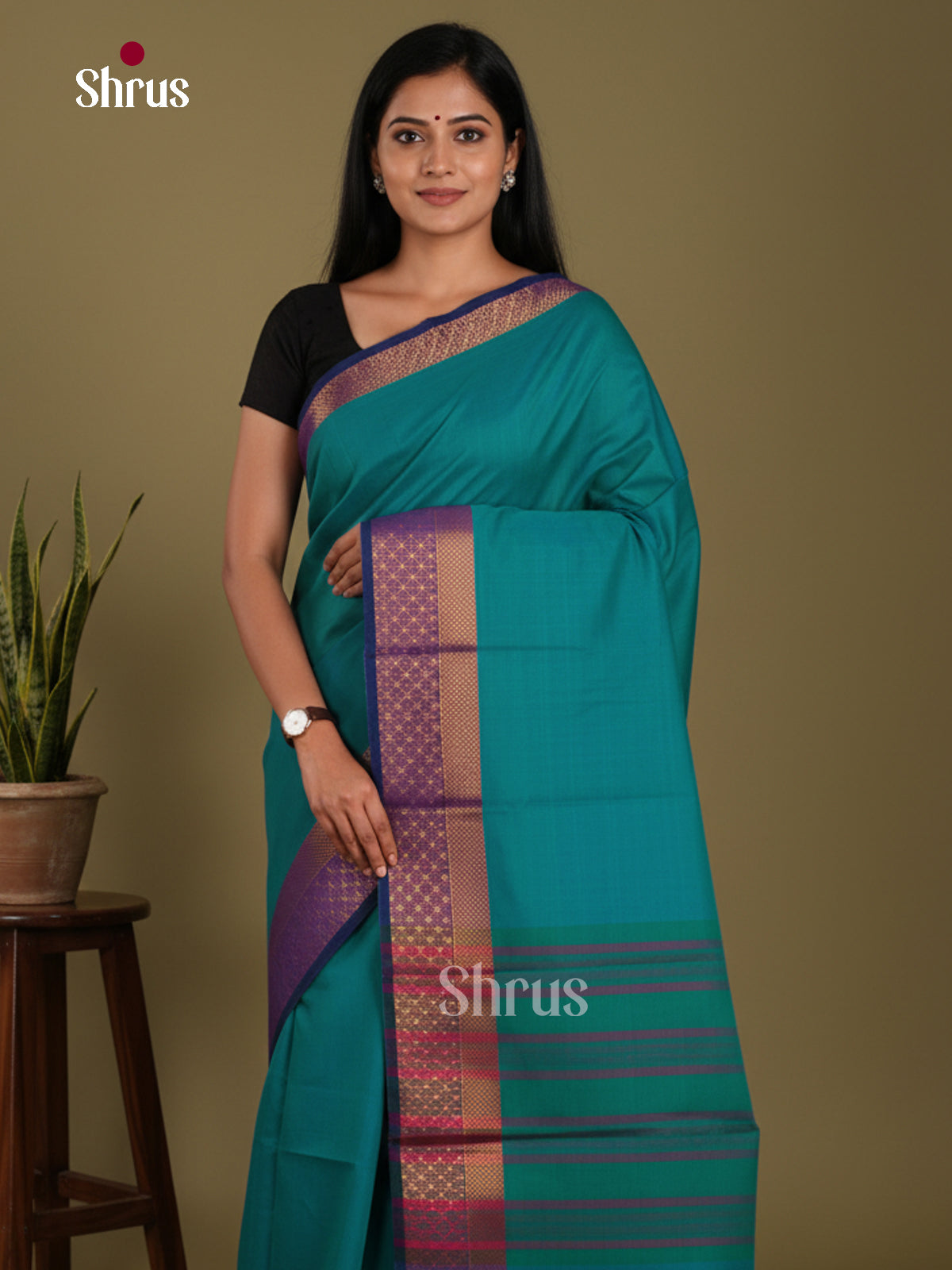DKS28171 - Chettinad Mix Cotton-Without Blouse Saree