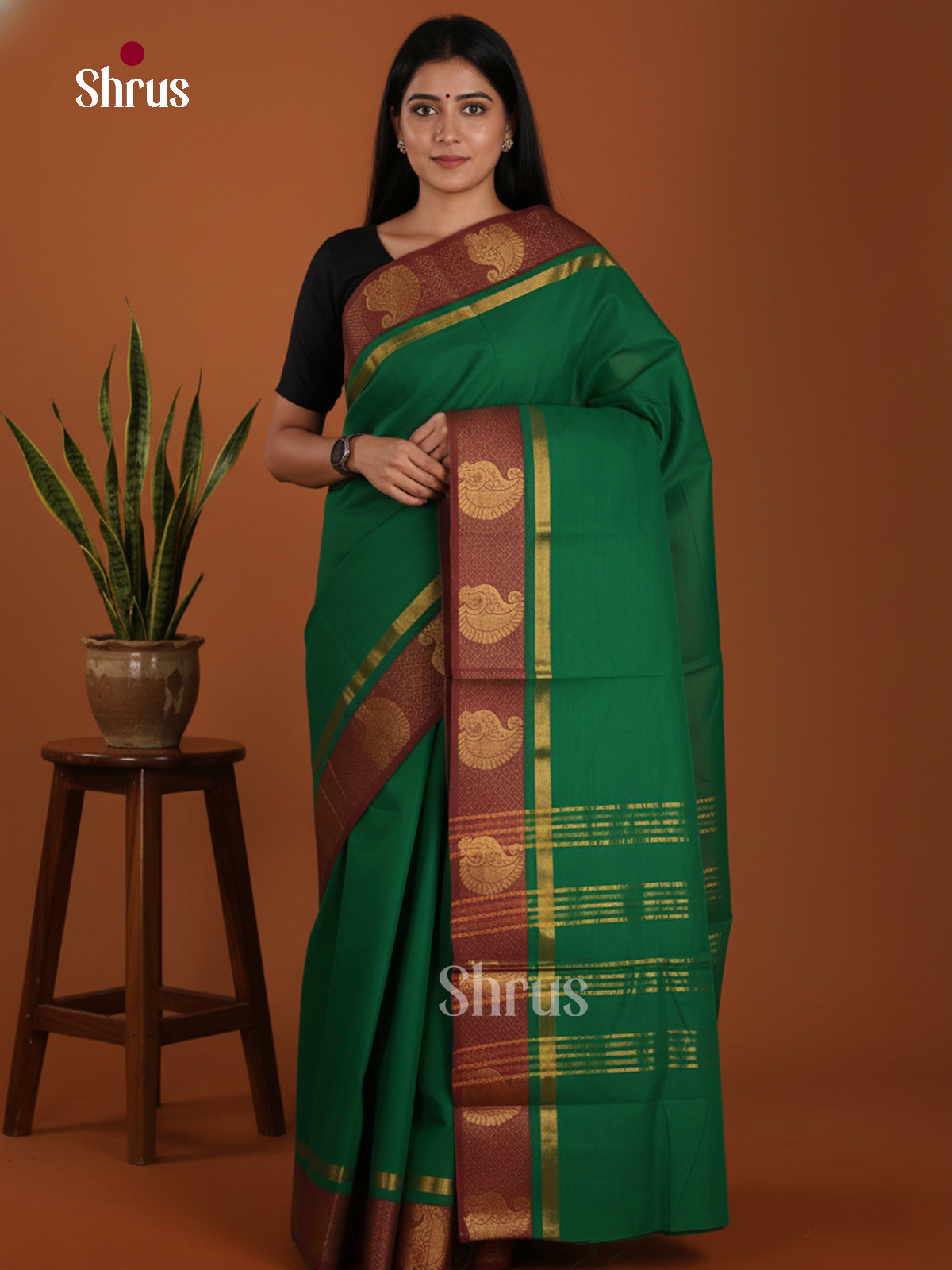 DKS28174 - Chettinad Mix Cotton-Without Blouse Saree