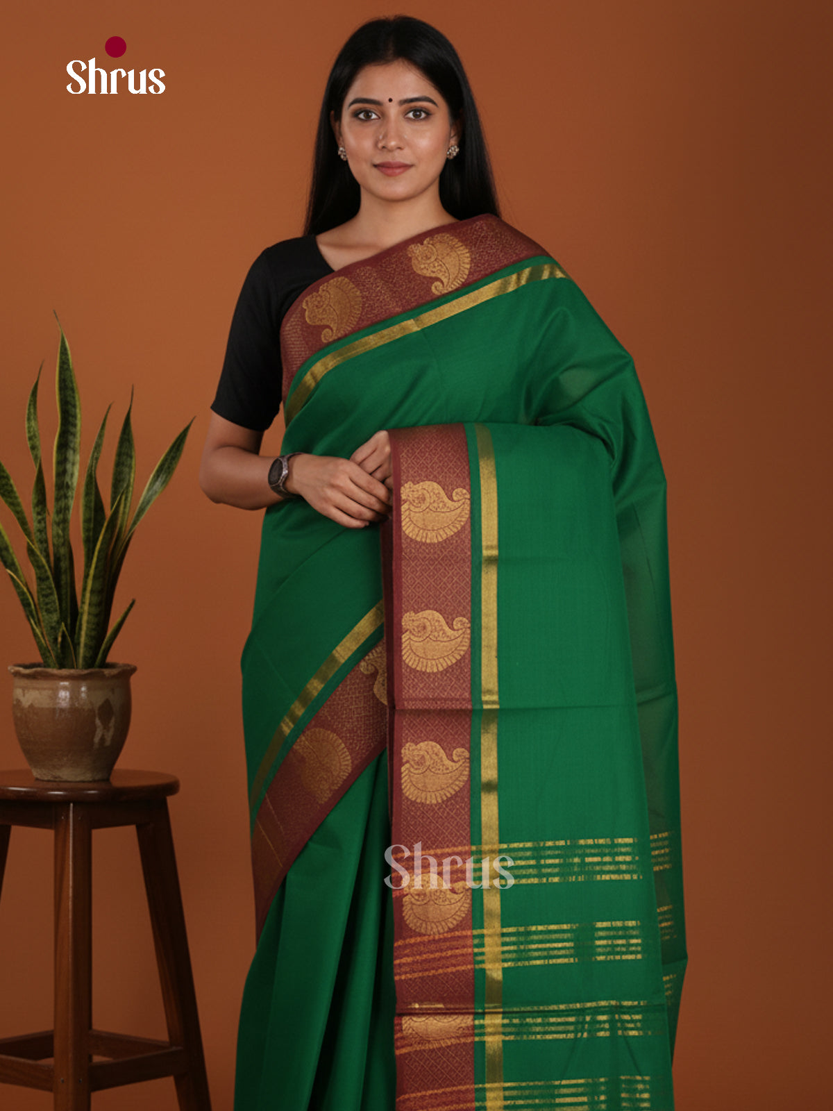 DKS28174 - Chettinad Mix Cotton-Without Blouse Saree