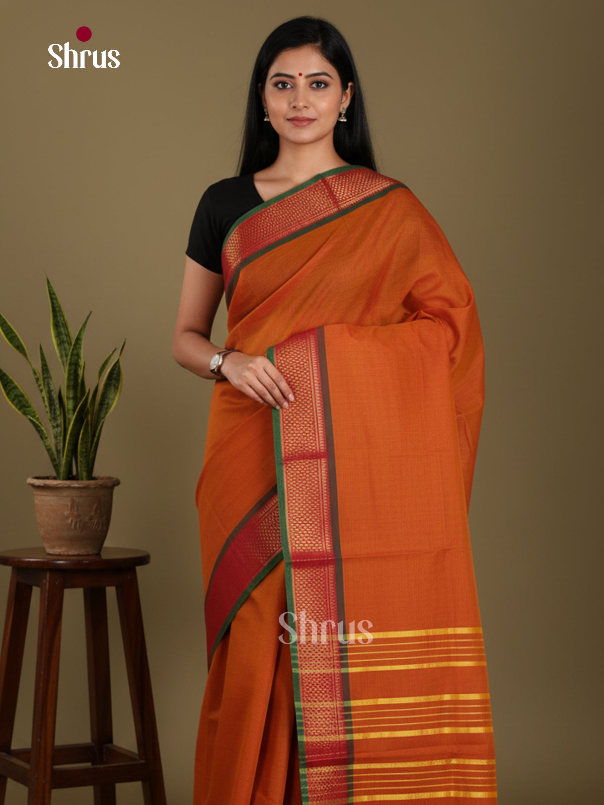 DKS28177 - Chettinad Mix Cotton-Without Blouse Saree