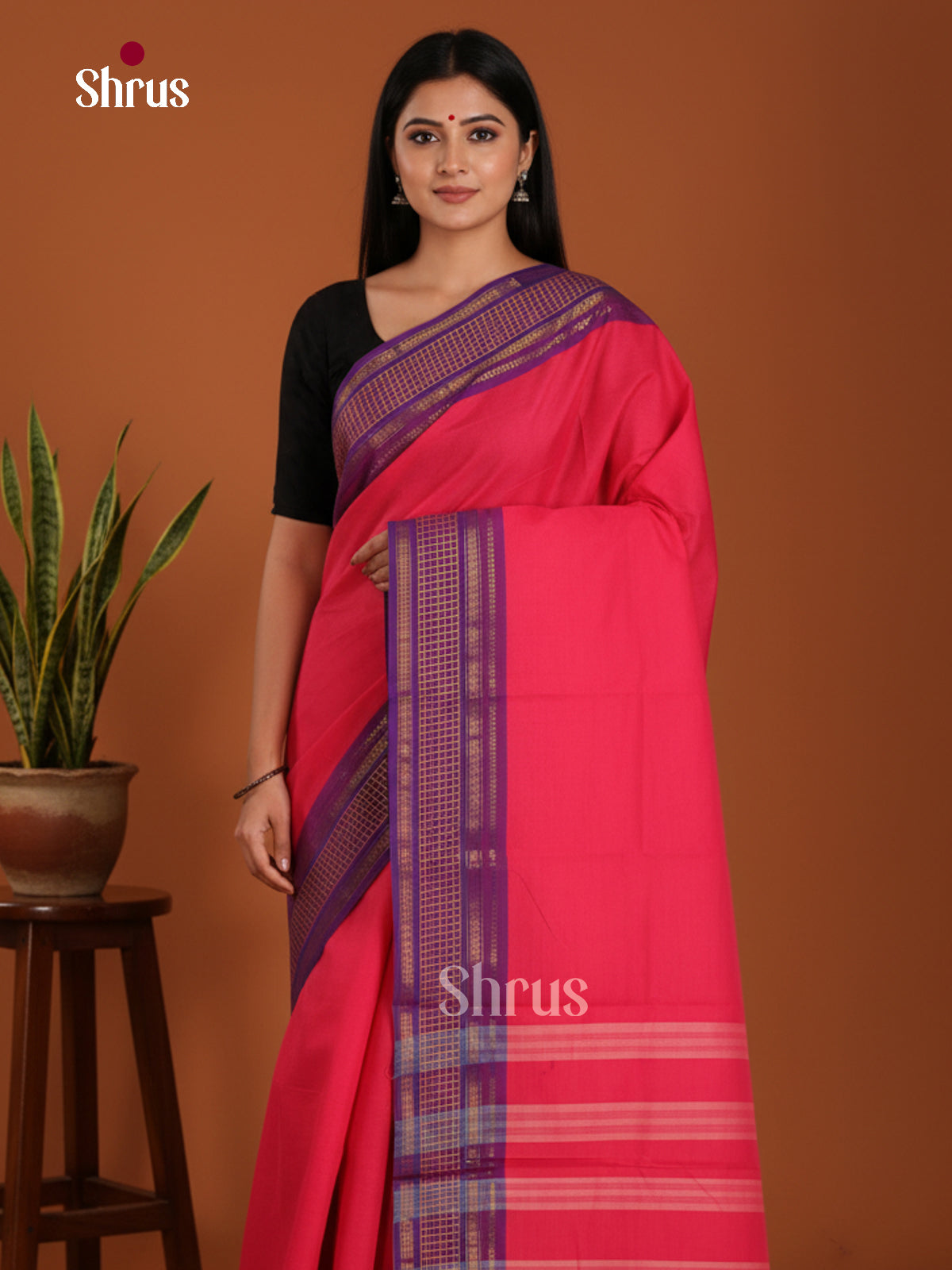 DKS28185 - Chettinad Mix Cotton-Without Blouse Saree