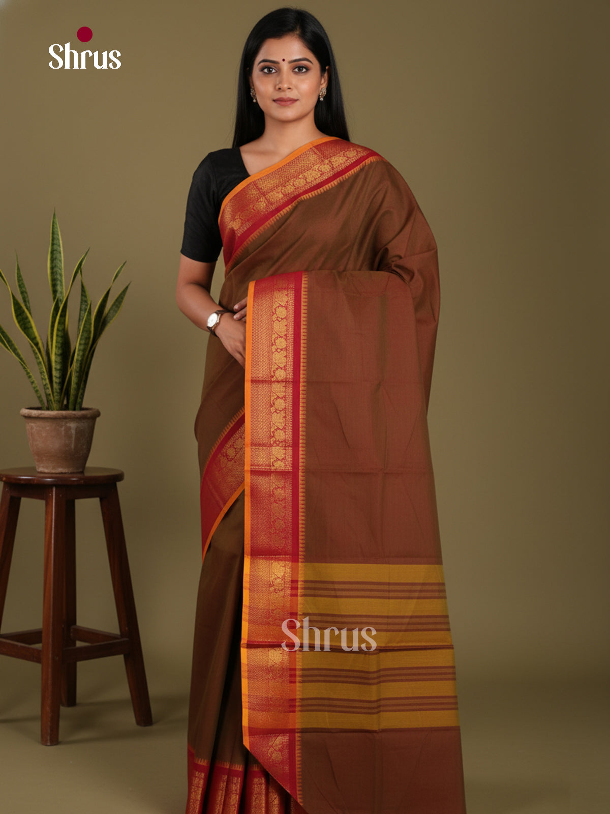 DKS28187 - Chettinad Mix Cotton-Without Blouse Saree
