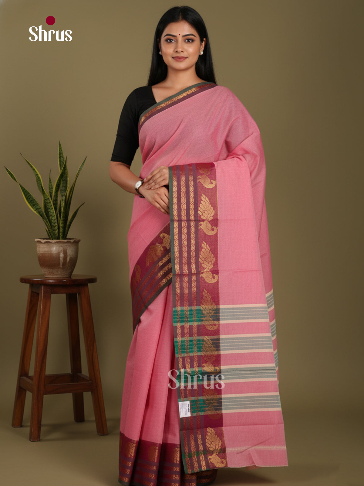DKS28196 - Chettinad Mix Cotton-Without Blouse Saree