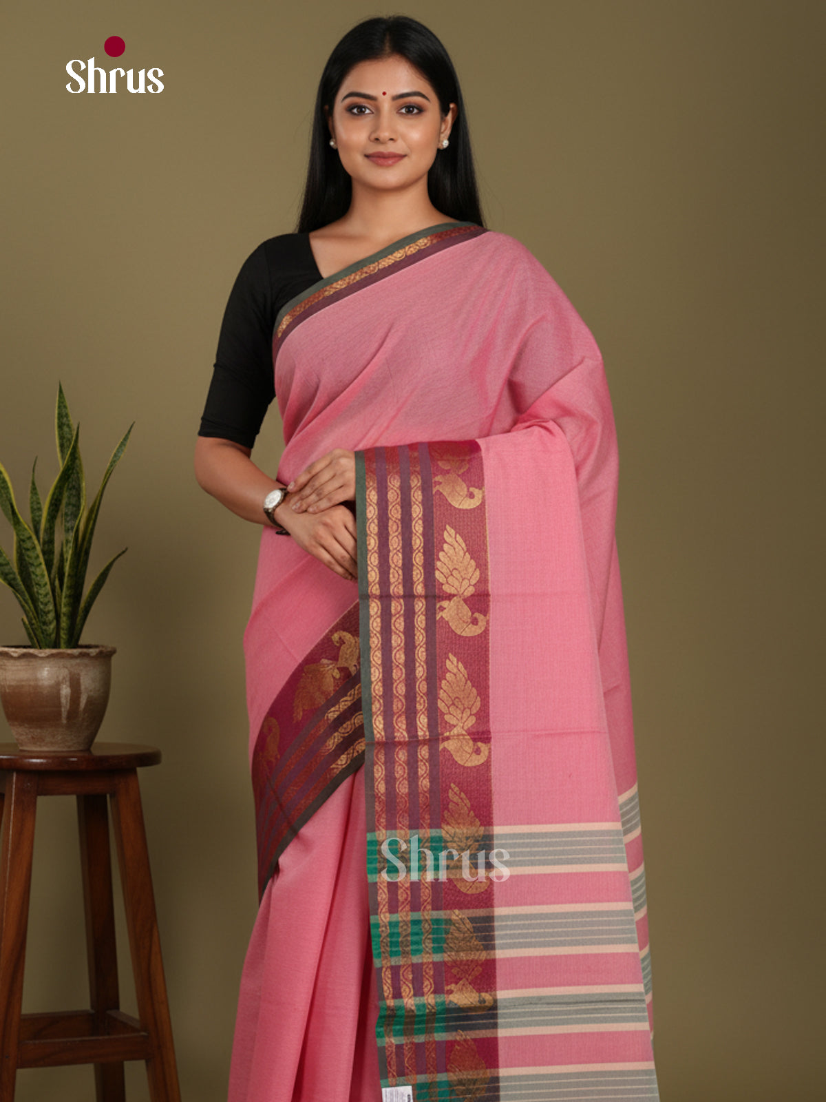 DKS28196 - Chettinad Mix Cotton-Without Blouse Saree