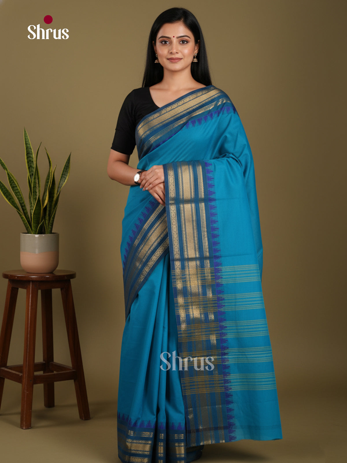 DKS28199 - Chettinad Mix Cotton-Without Blouse Saree