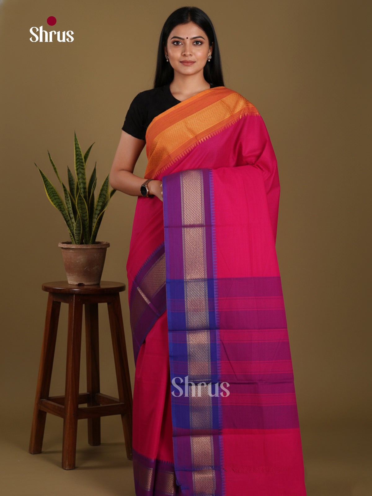 DKS28206 - Chettinad Mix Cotton-Without Blouse Saree