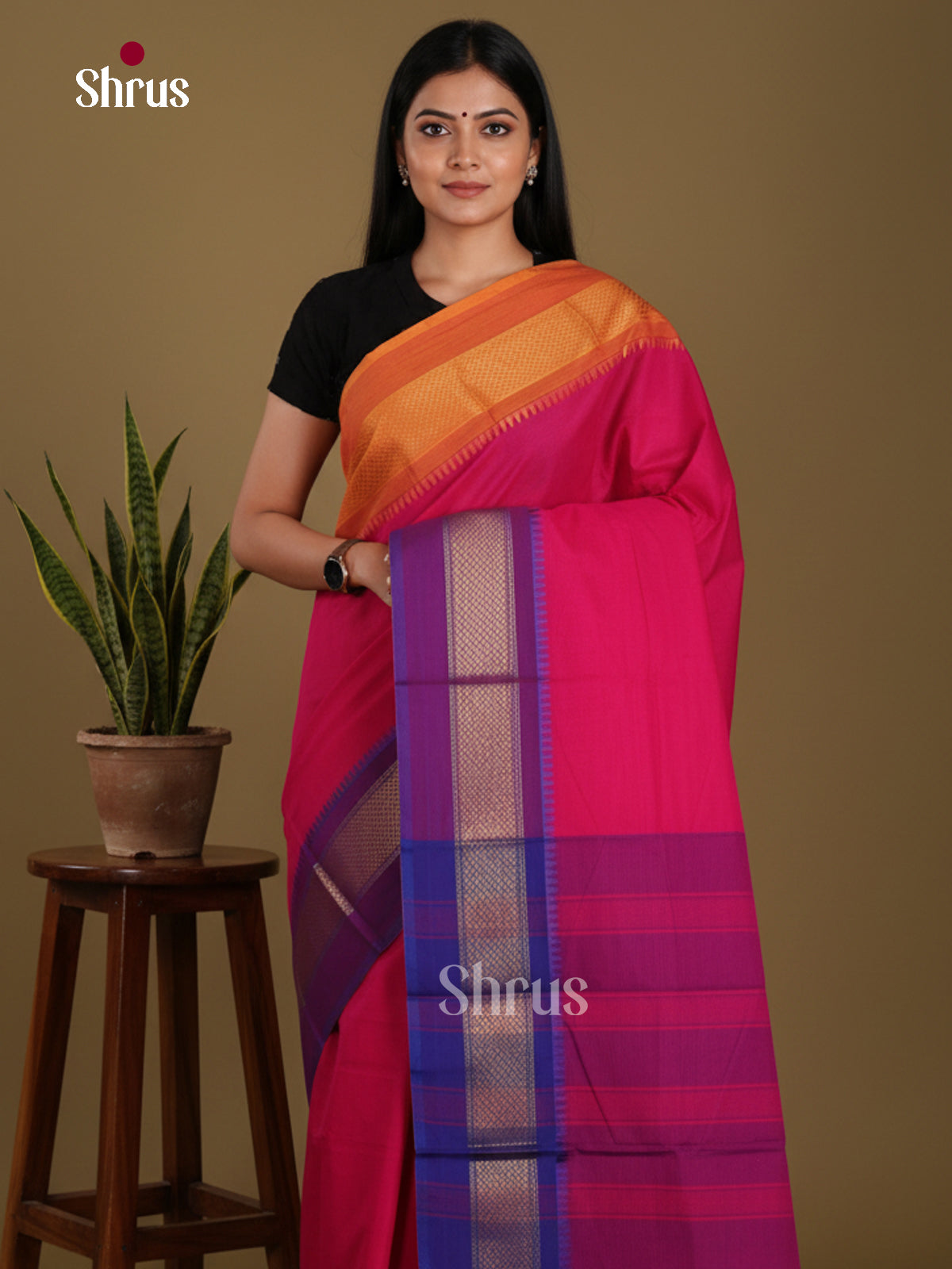 DKS28206 - Chettinad Mix Cotton-Without Blouse Saree