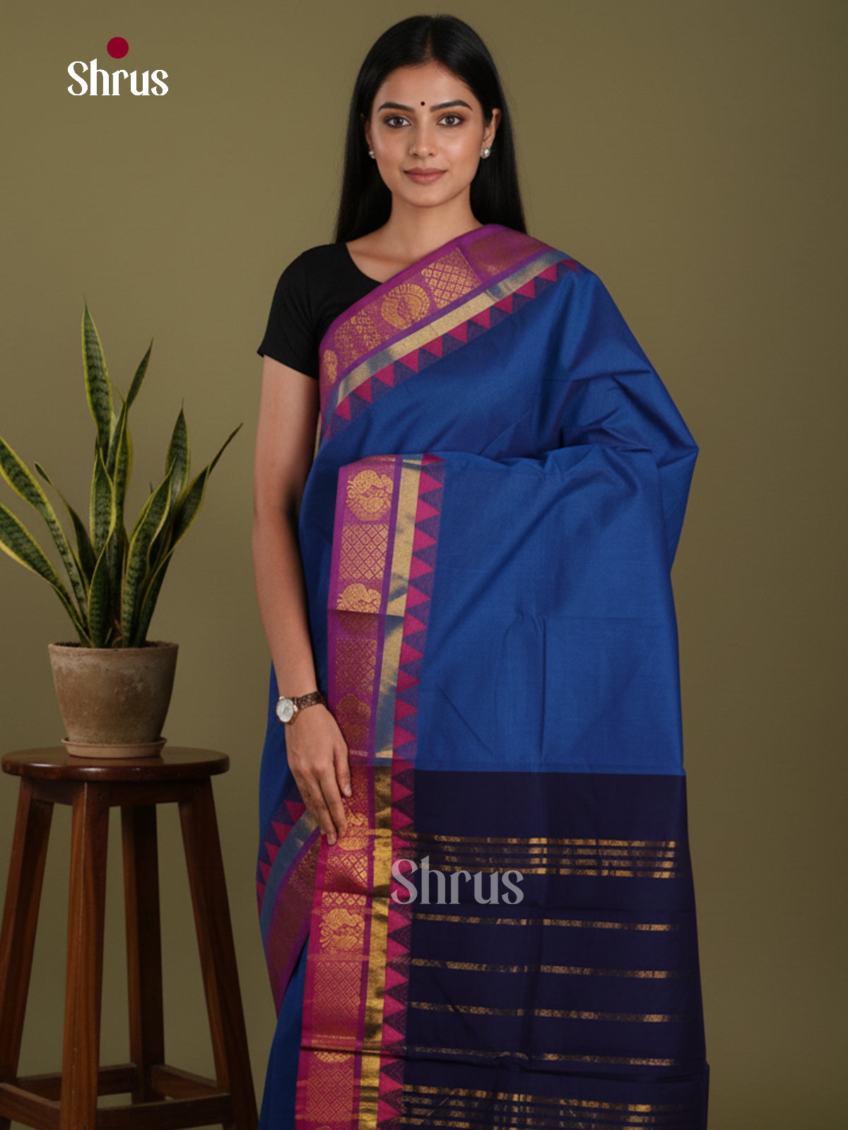 DKS28207 - Chettinad Mix Cotton-Without Blouse Saree