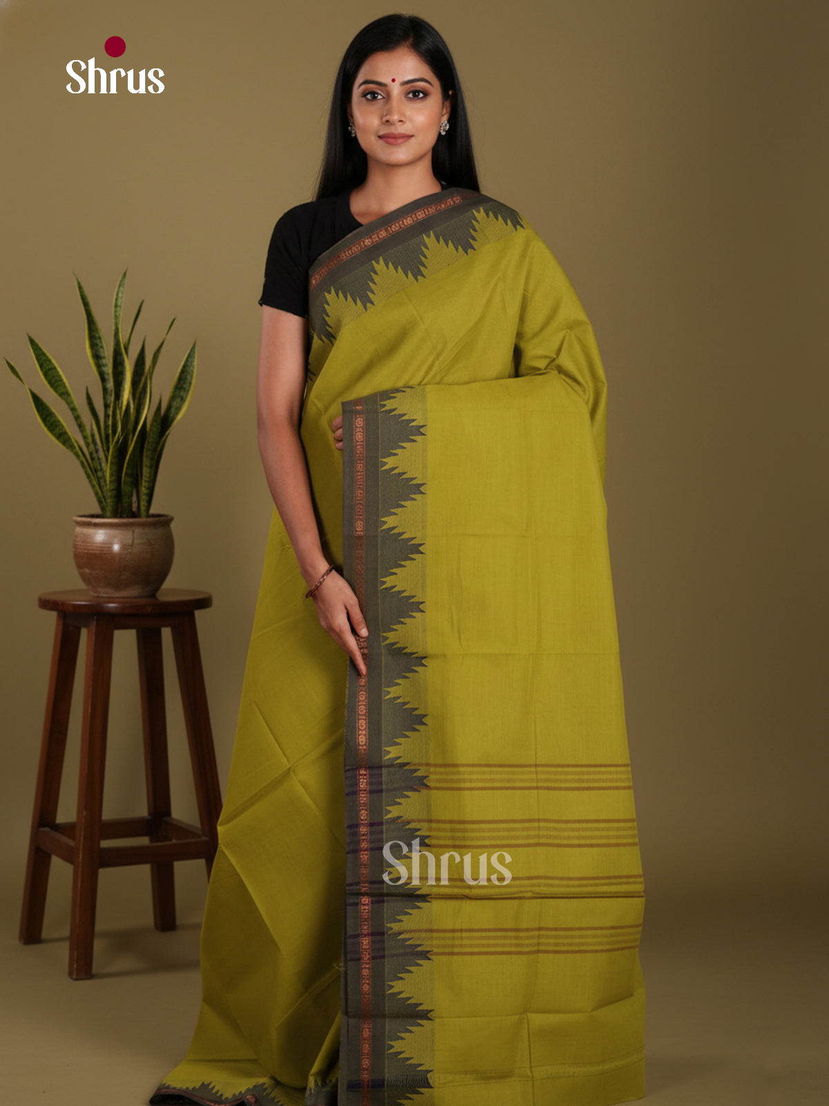 DKS28212 - Chettinad Mix Cotton-Without Blouse Saree - Shop on Shrus.com