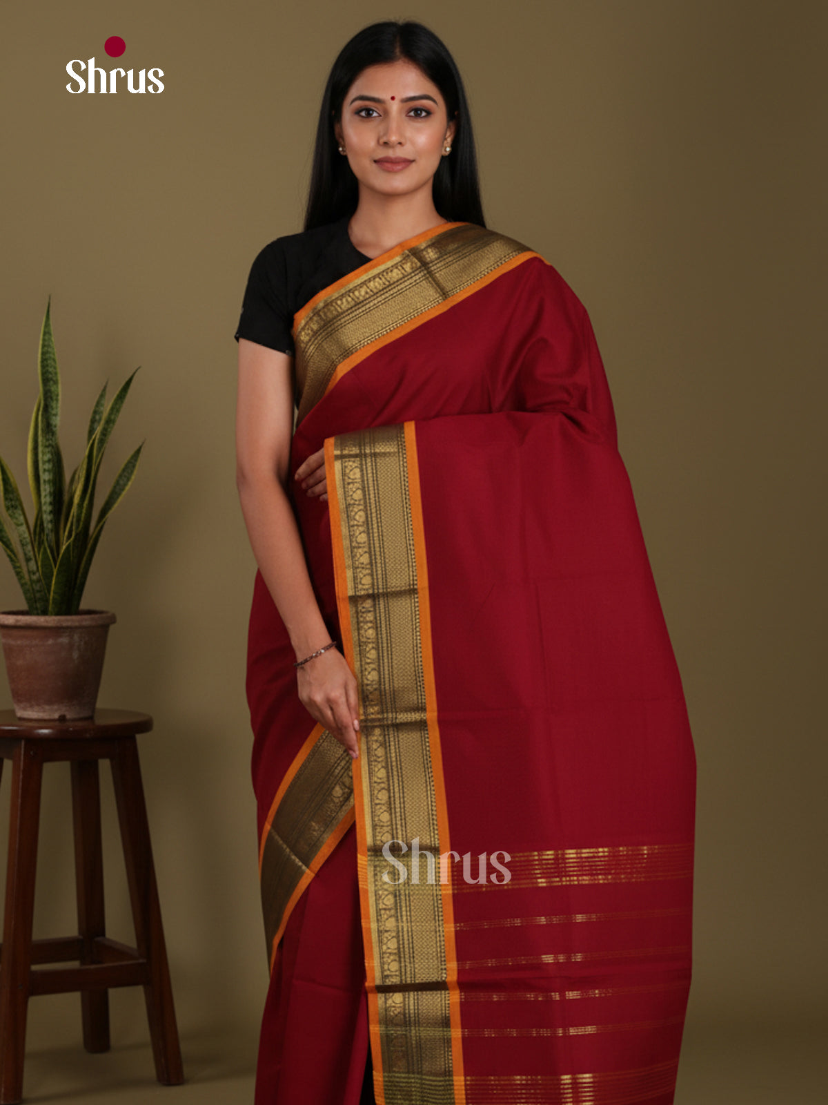 DKS28220 - Chettinad Mix Cotton-Without Blouse Saree - Shop on Shrus.com