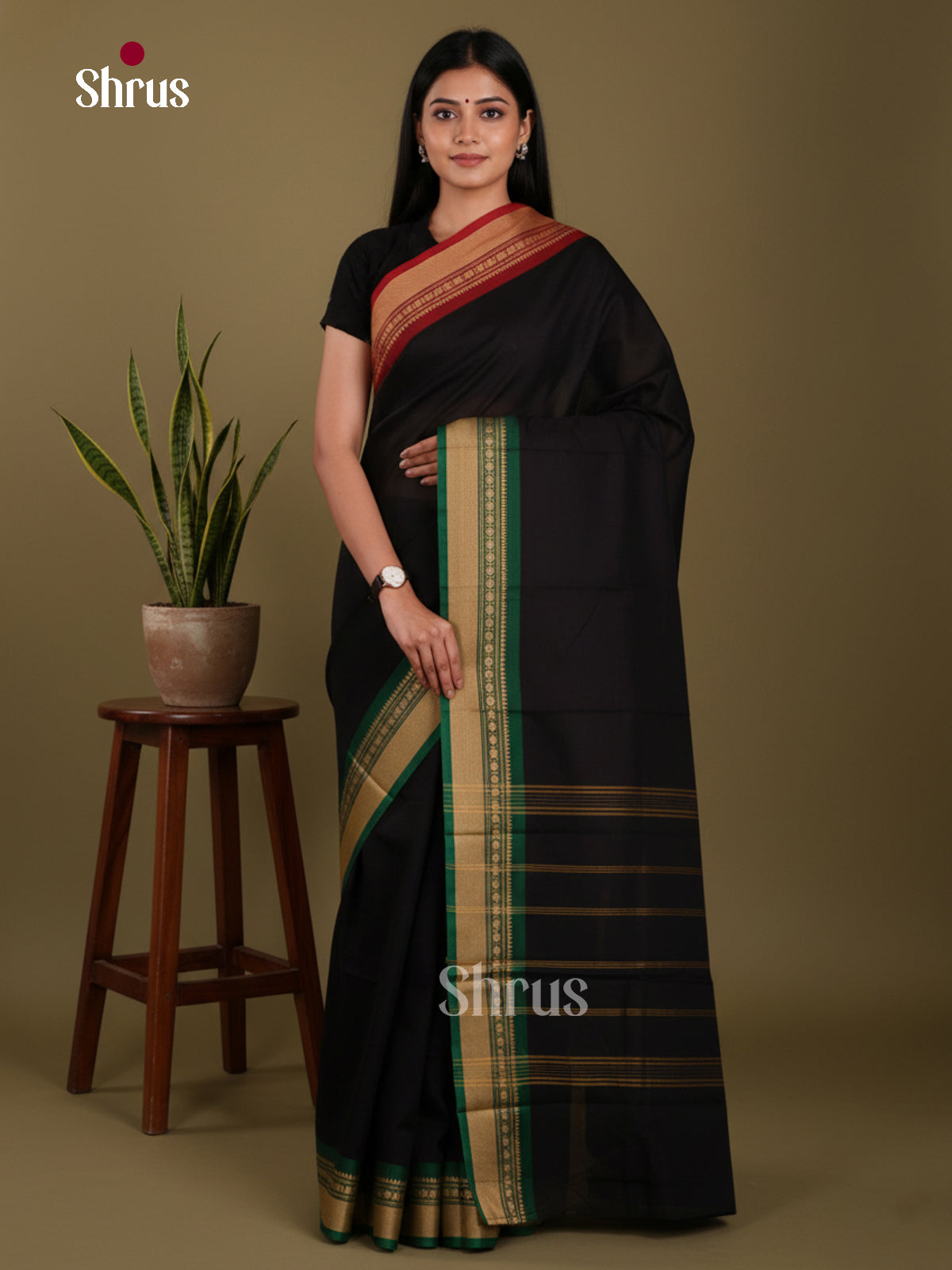DKS28221 - Chettinad Mix Cotton-Without Blouse Saree - Shop on Shrus.com