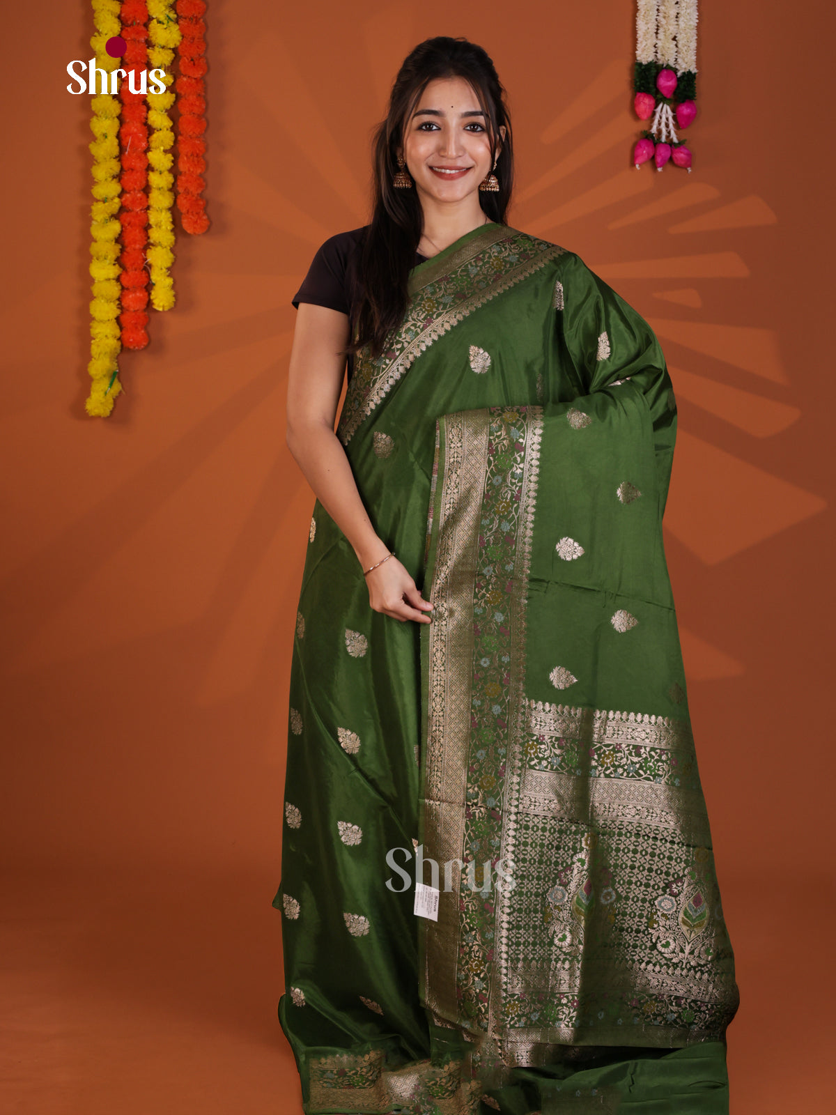 DKS29157 - Semi Chiniya Saree - Shop on Shrus.com