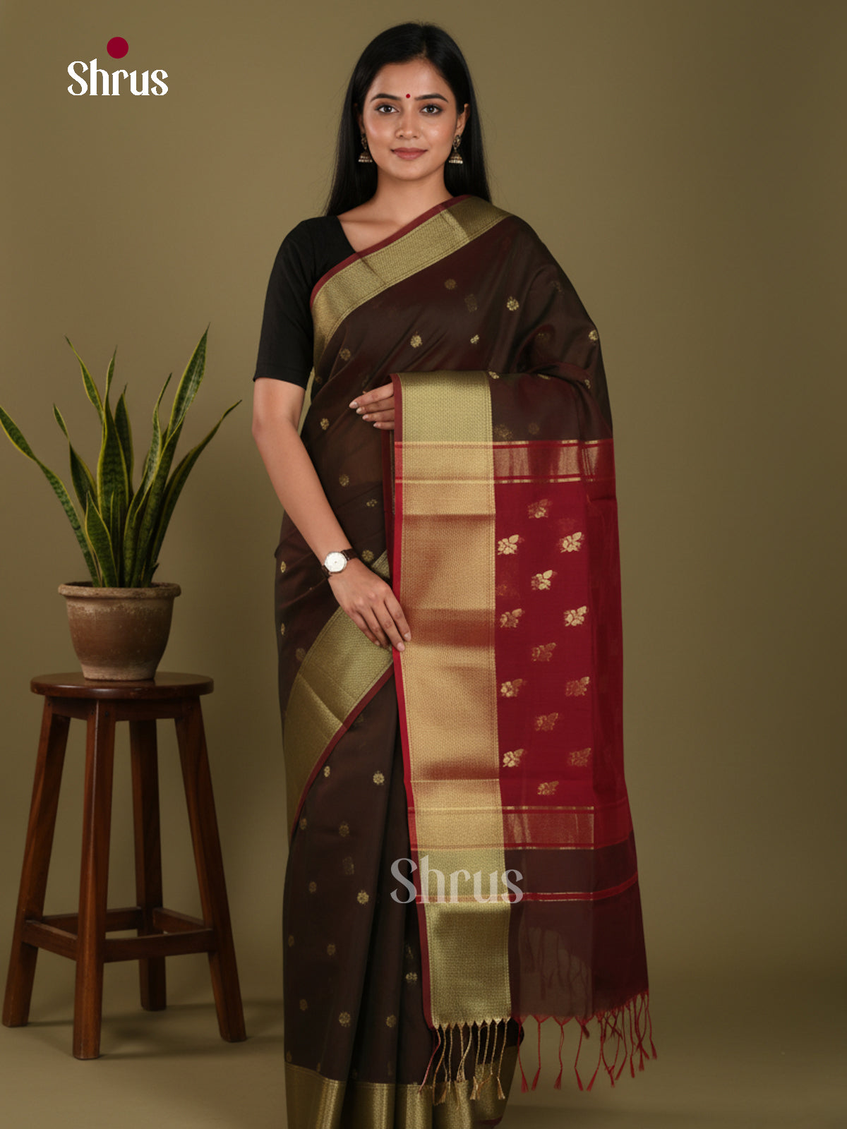 Brown & Red - Art Maheshwari Saree - Shop on Shrus.com