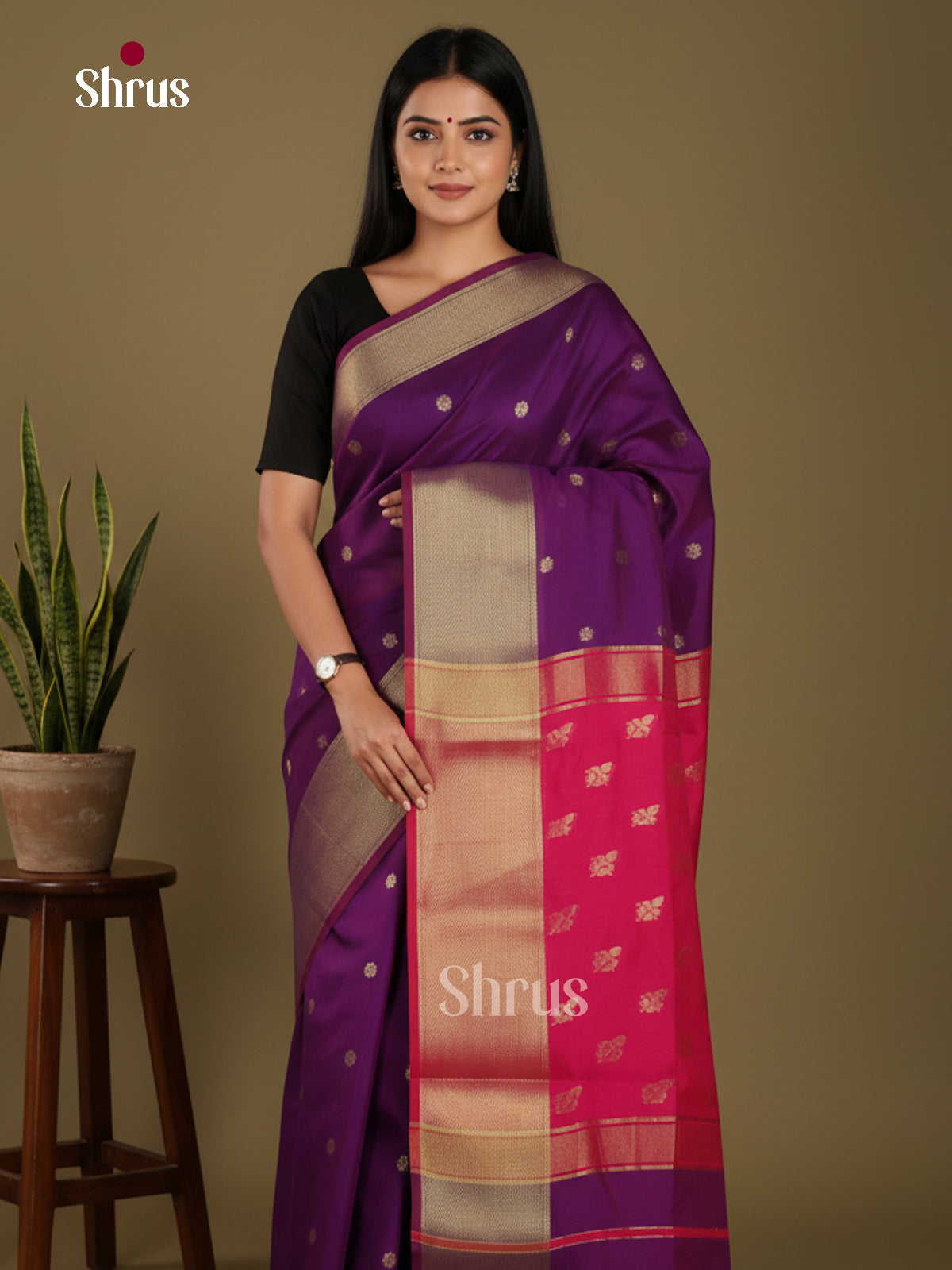 Violet & Pink - Art Maheshwari Saree - Shop on Shrus.com