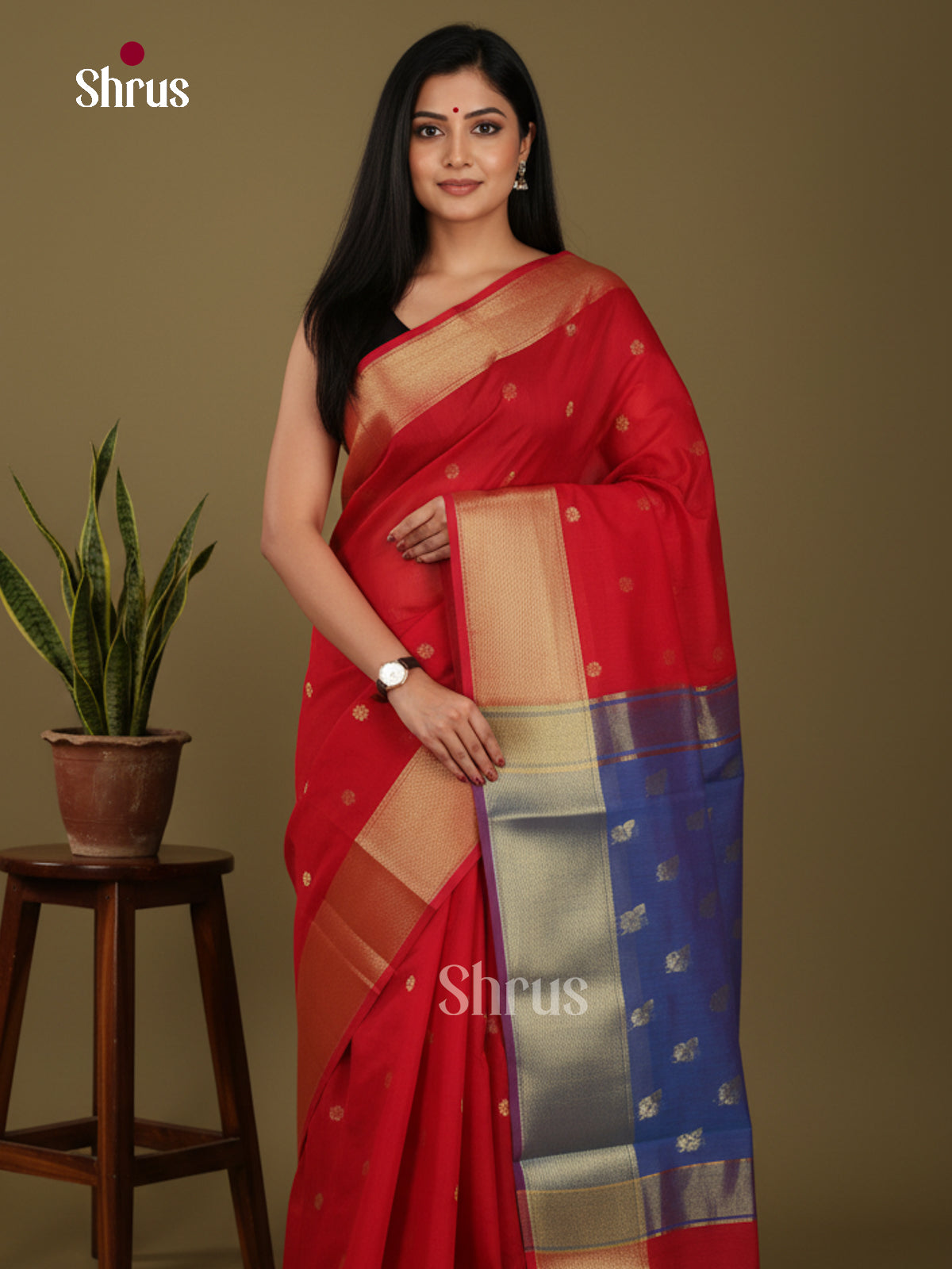 Red & Blue - Art Maheshwari Saree - Shop on Shrus.com