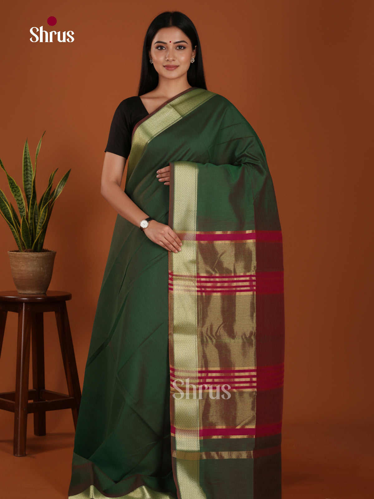 Green & Pink- Art Maheshwari Saree - Shop on Shrus.com