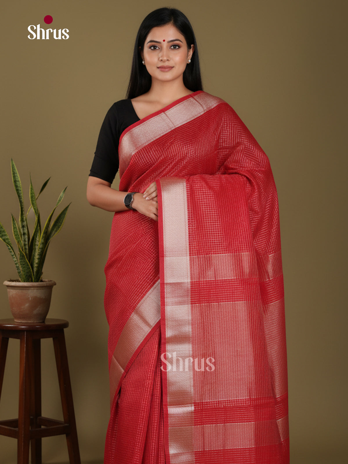 Red - Art Maheshwari Saree