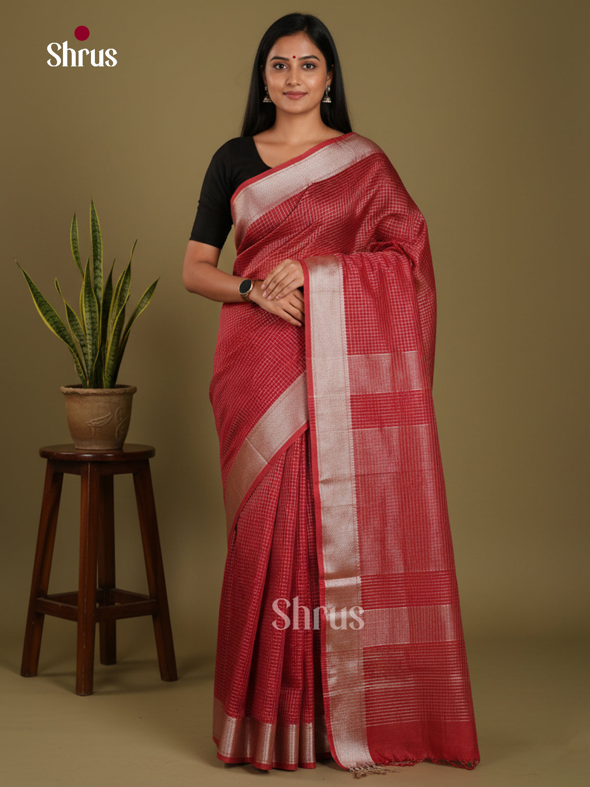 Red - Art Maheshwari Saree