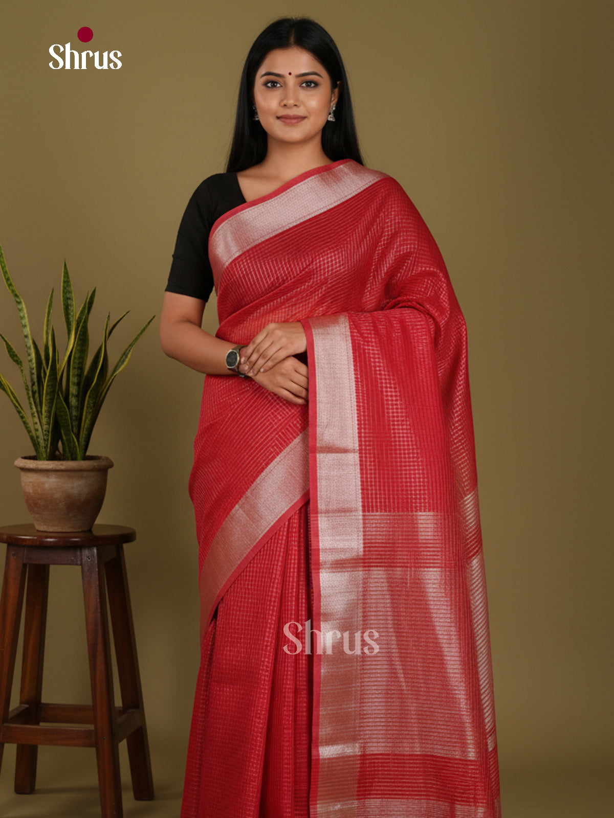 Red - Art Maheshwari Saree