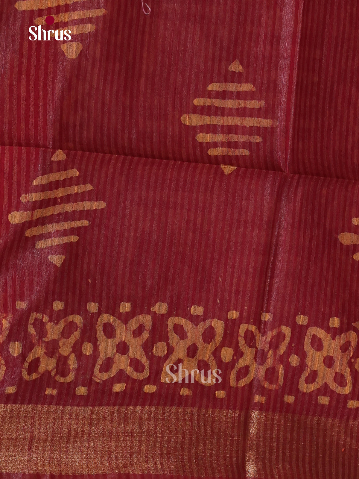 Maroon- Bhatik Saree