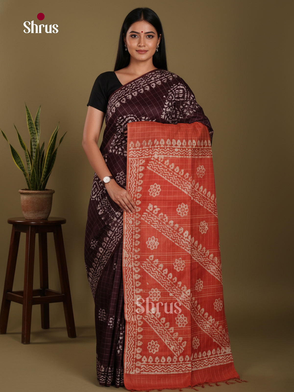Brown & Brick - Bhatik Saree