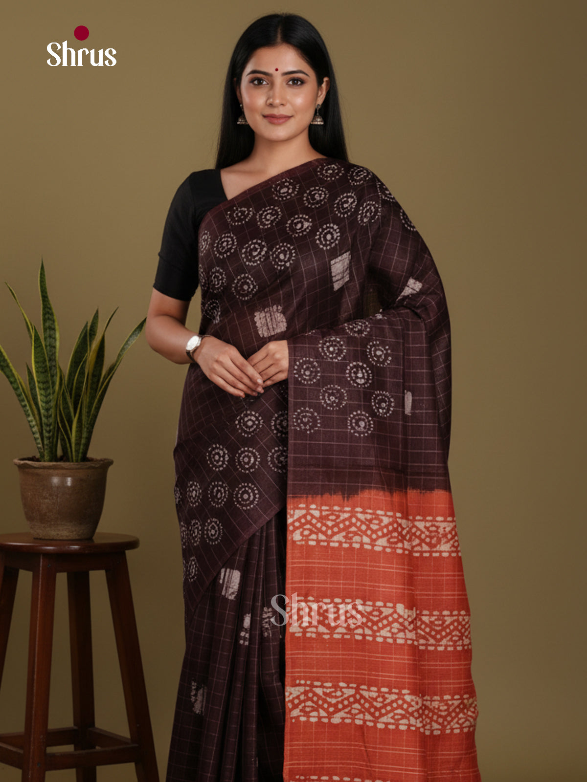 Brown & Brick - Bhatik Saree