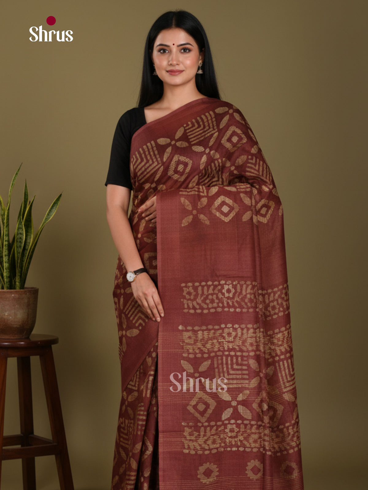 Brown - Bhatik Saree