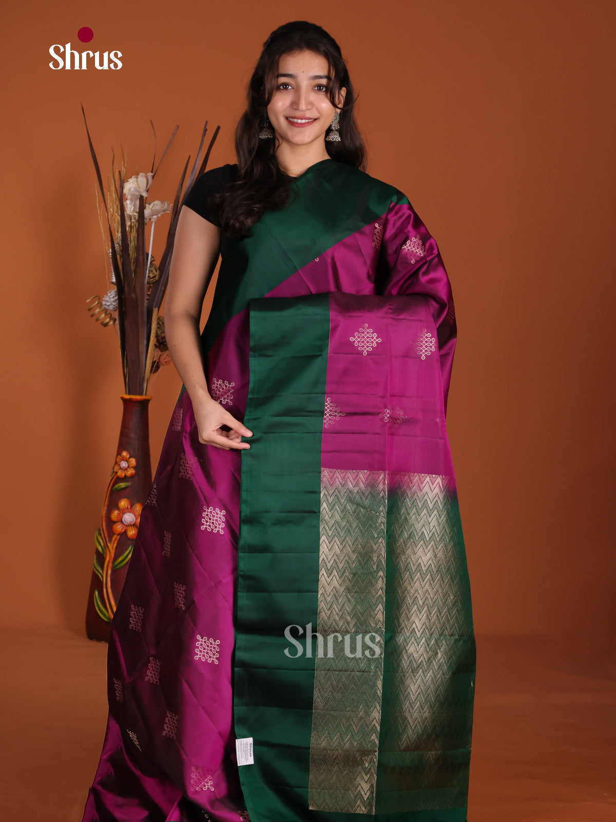 DLS02014 - Soft Silk (HR) Saree - Shop on Shrus.com