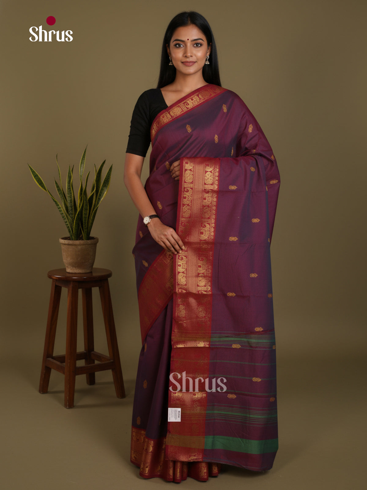 DLS03007 - Chettinad Mix Cotton-Without Blouse Saree