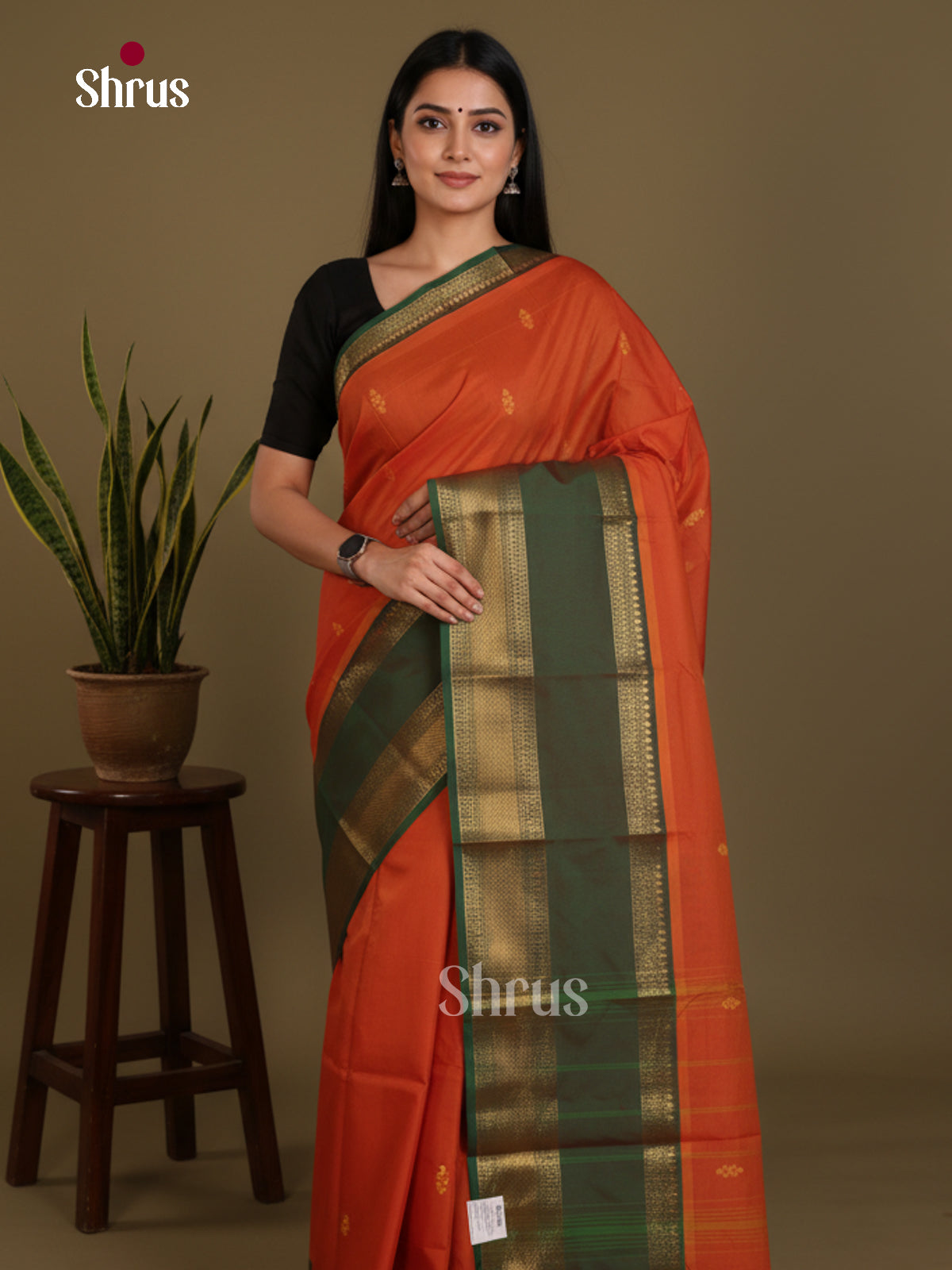 DLS03008 - Chettinad Mix Cotton-Without Blouse Saree