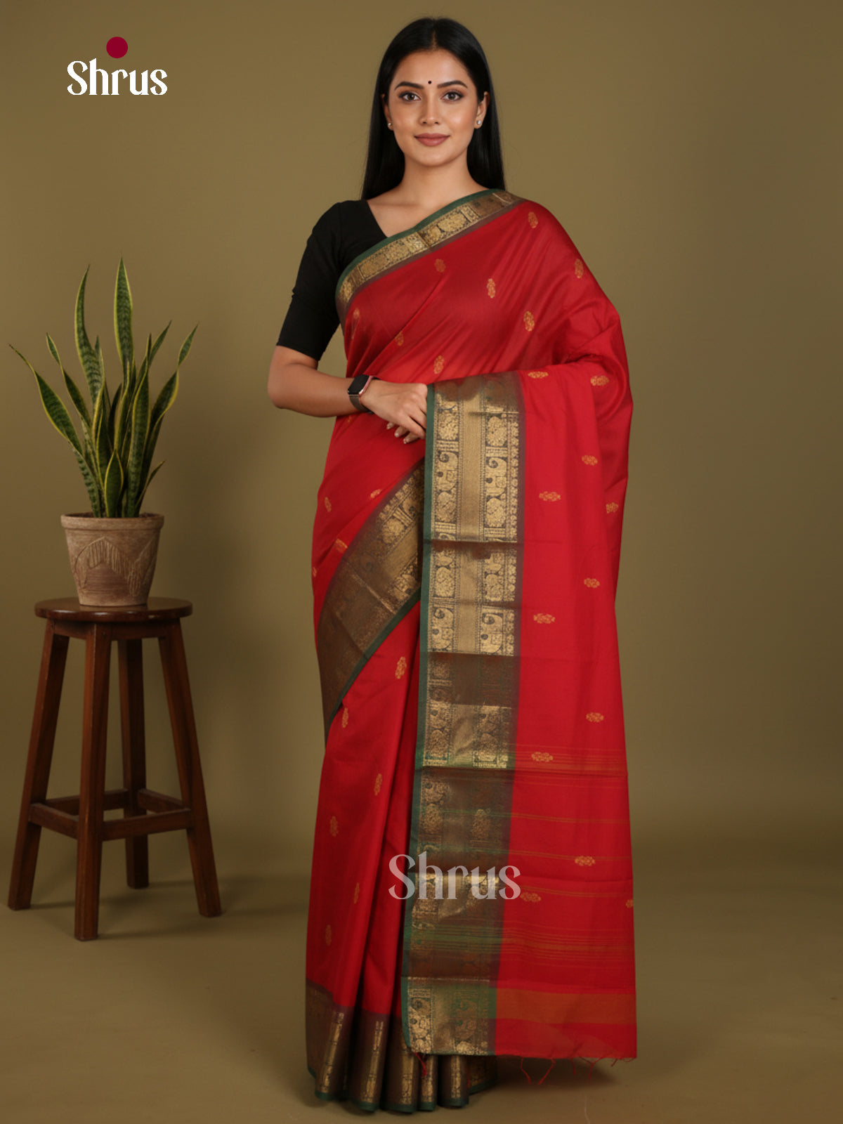 DLS03009 - Chettinad Mix Cotton-Without Blouse Saree