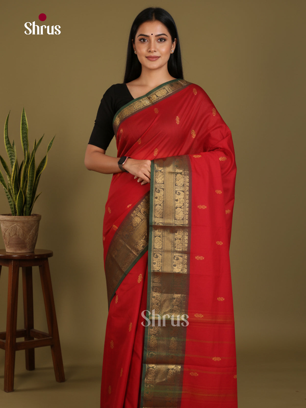 DLS03009 - Chettinad Mix Cotton-Without Blouse Saree