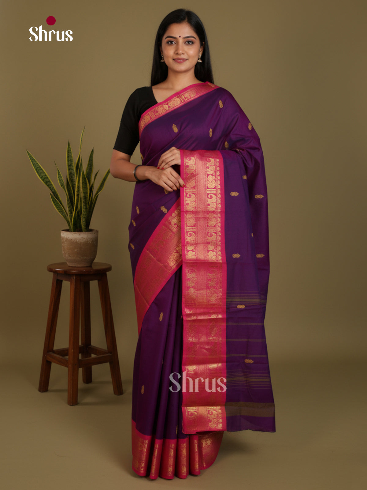 DLS03012 - Chettinad Mix Cotton-Without Blouse Saree - Shop on Shrus.com