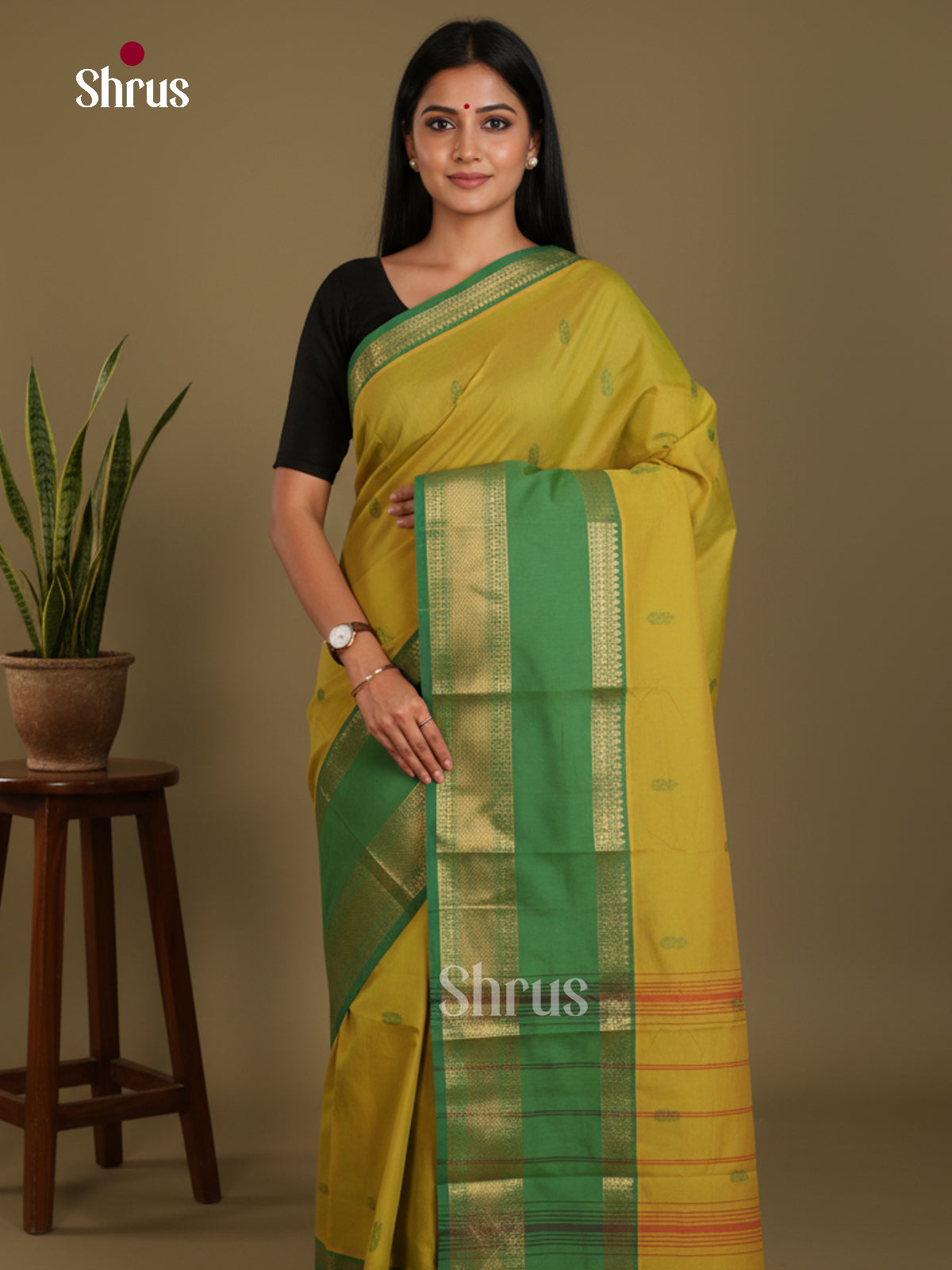 DLS03017 - Chettinad Mix Cotton-Without Blouse Saree