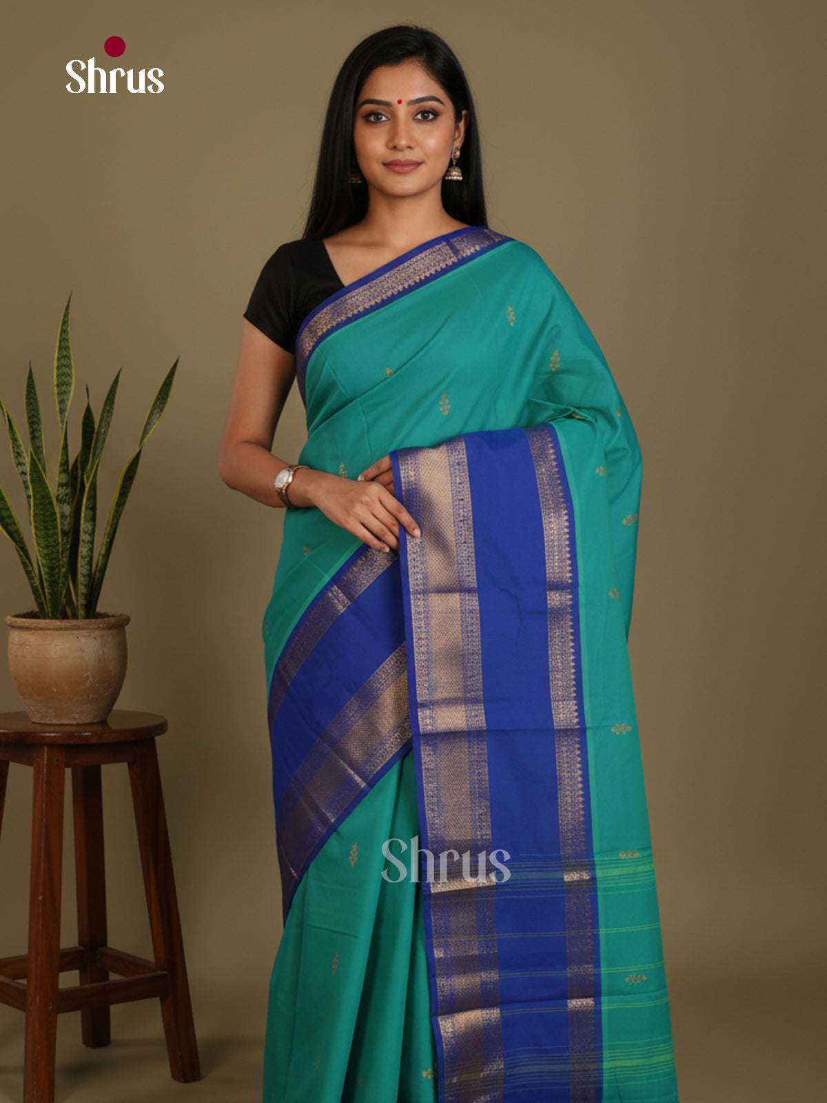 DLS03019 - Chettinad Mix Cotton-Without Blouse Saree
