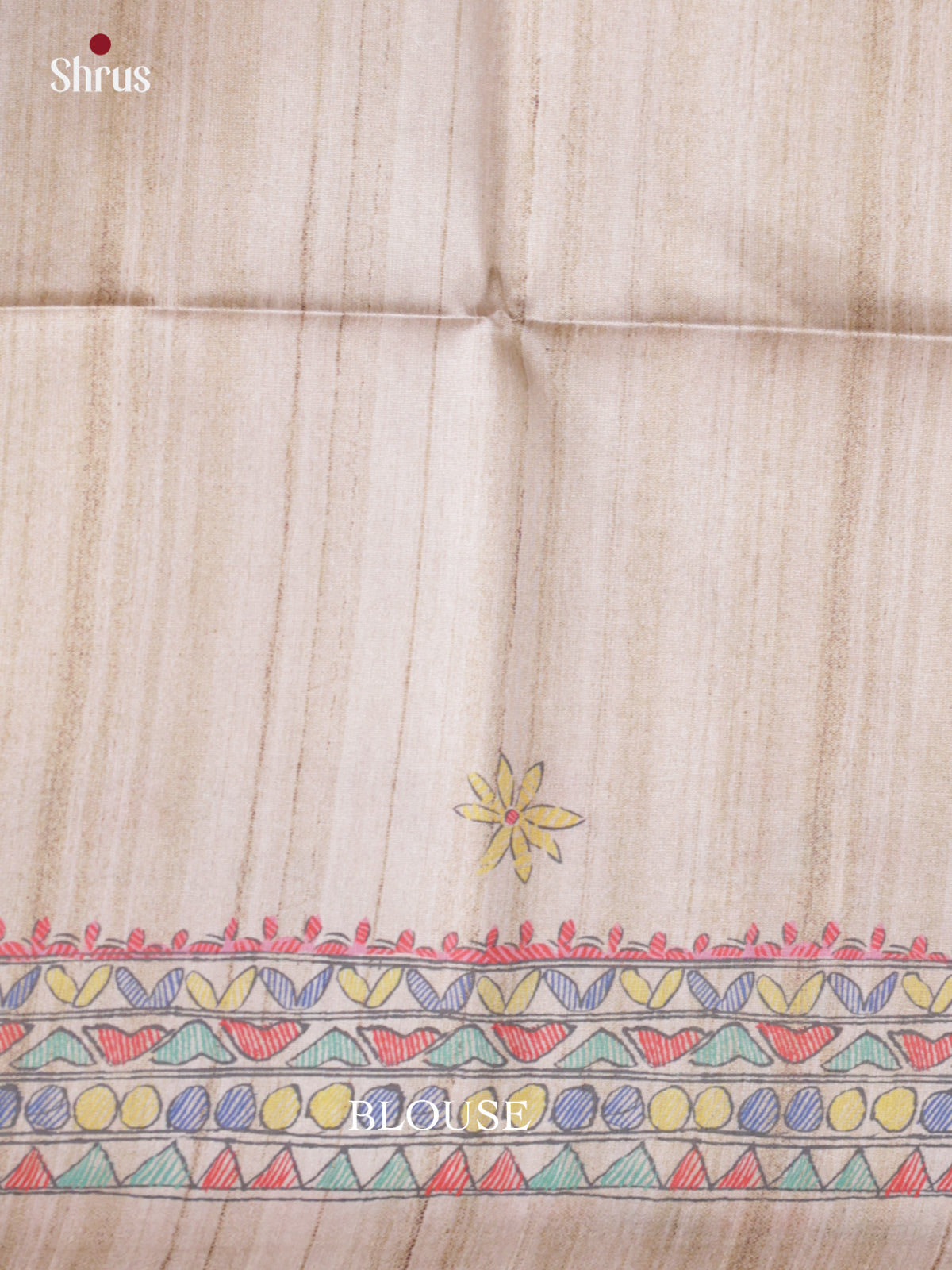 grey - Printed Madhubani Saree - Shop on Shrus.com