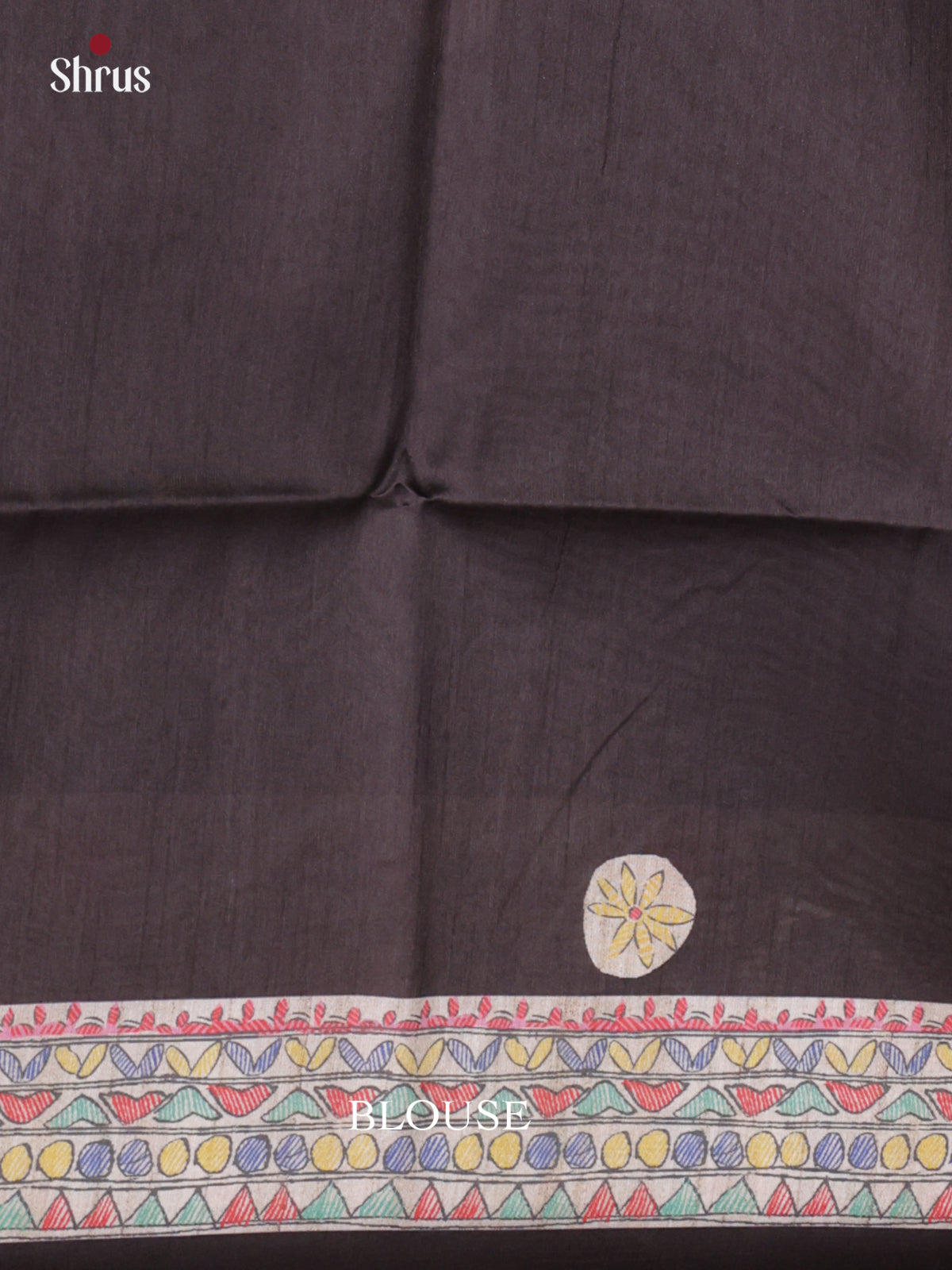 Black - Printed Madhubani Saree