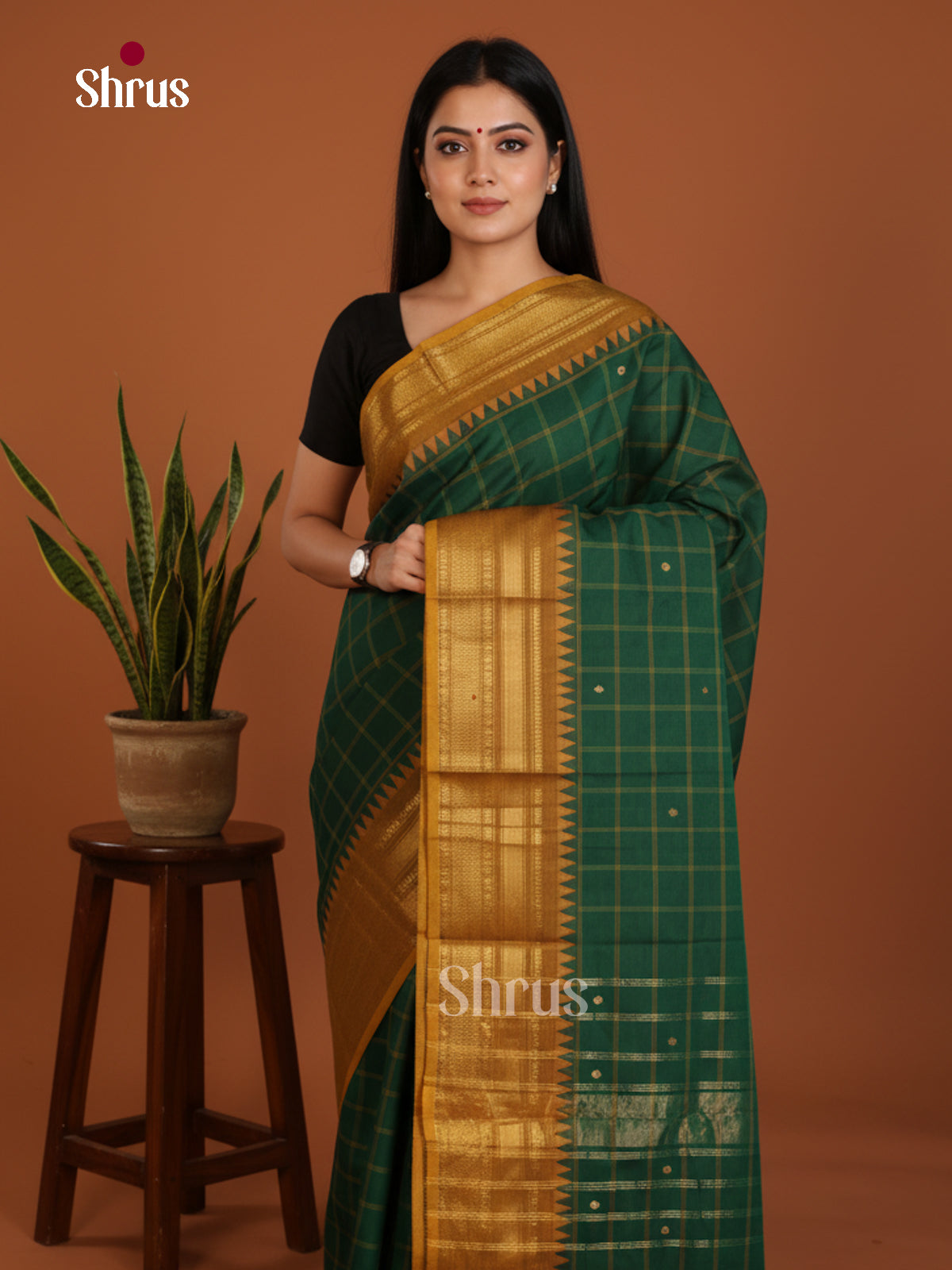 DLS04012 - Chettinad Cotton Saree - Shop on Shrus.com