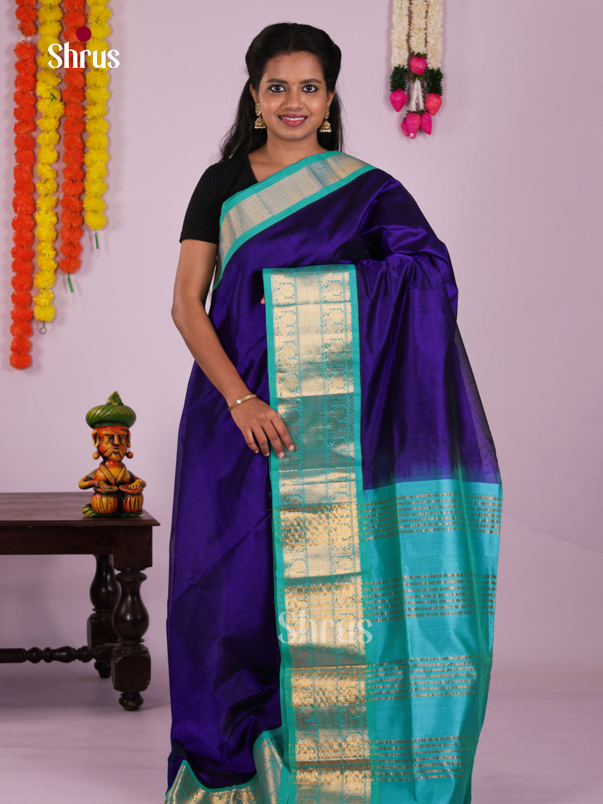 DLS04032 - Korvai-Medium border Saree